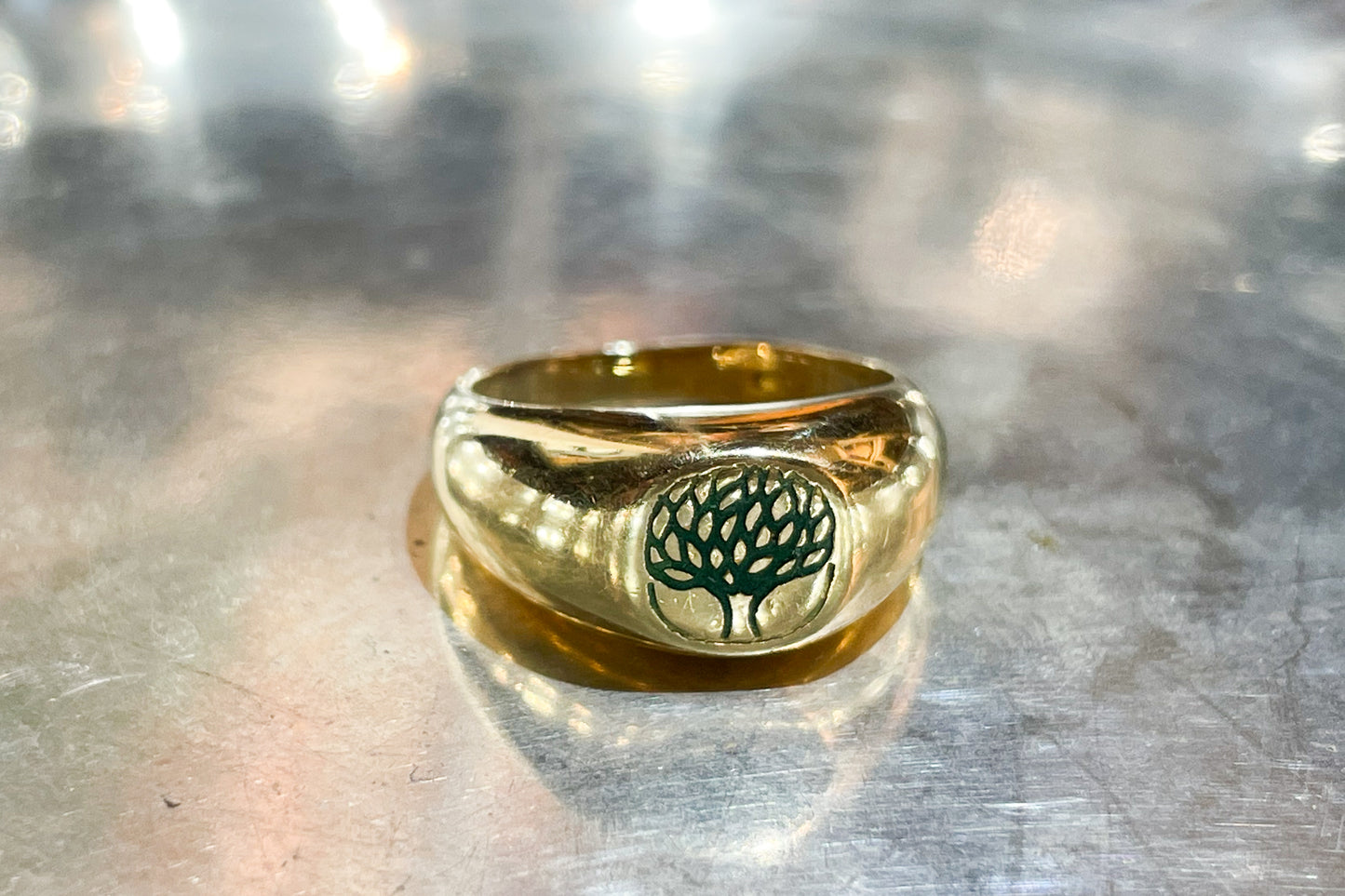 Ring with a tree motif. Mid XX century