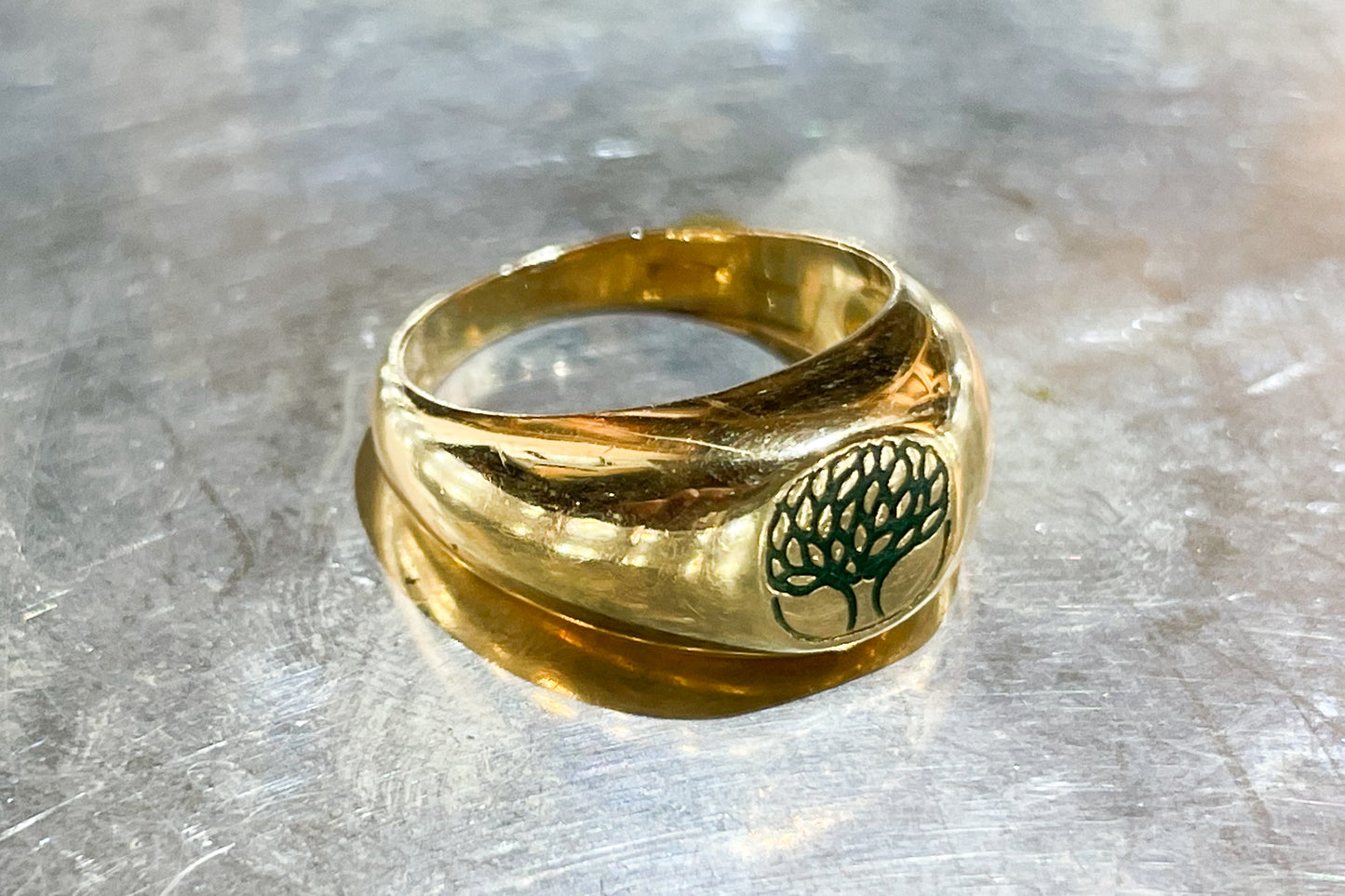 Ring with a tree motif. Mid XX century