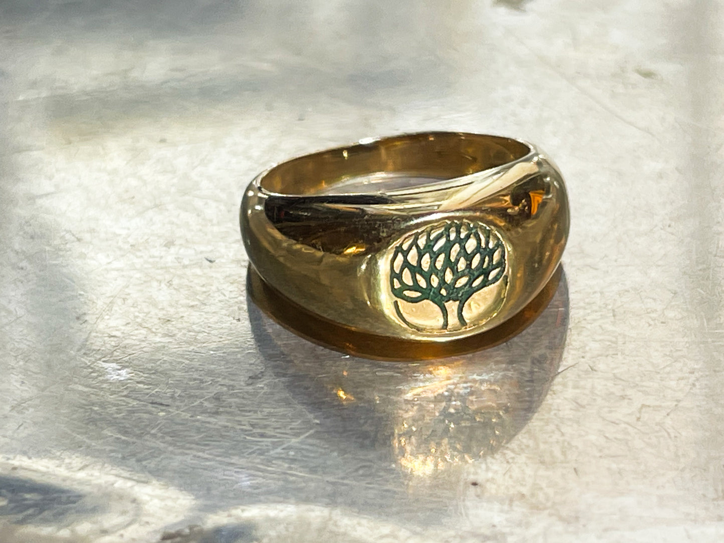 Ring with a tree motif. Mid XX century