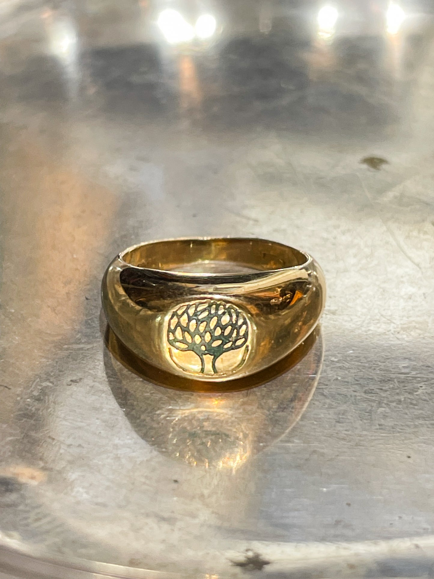 Ring with a tree motif. Mid XX century