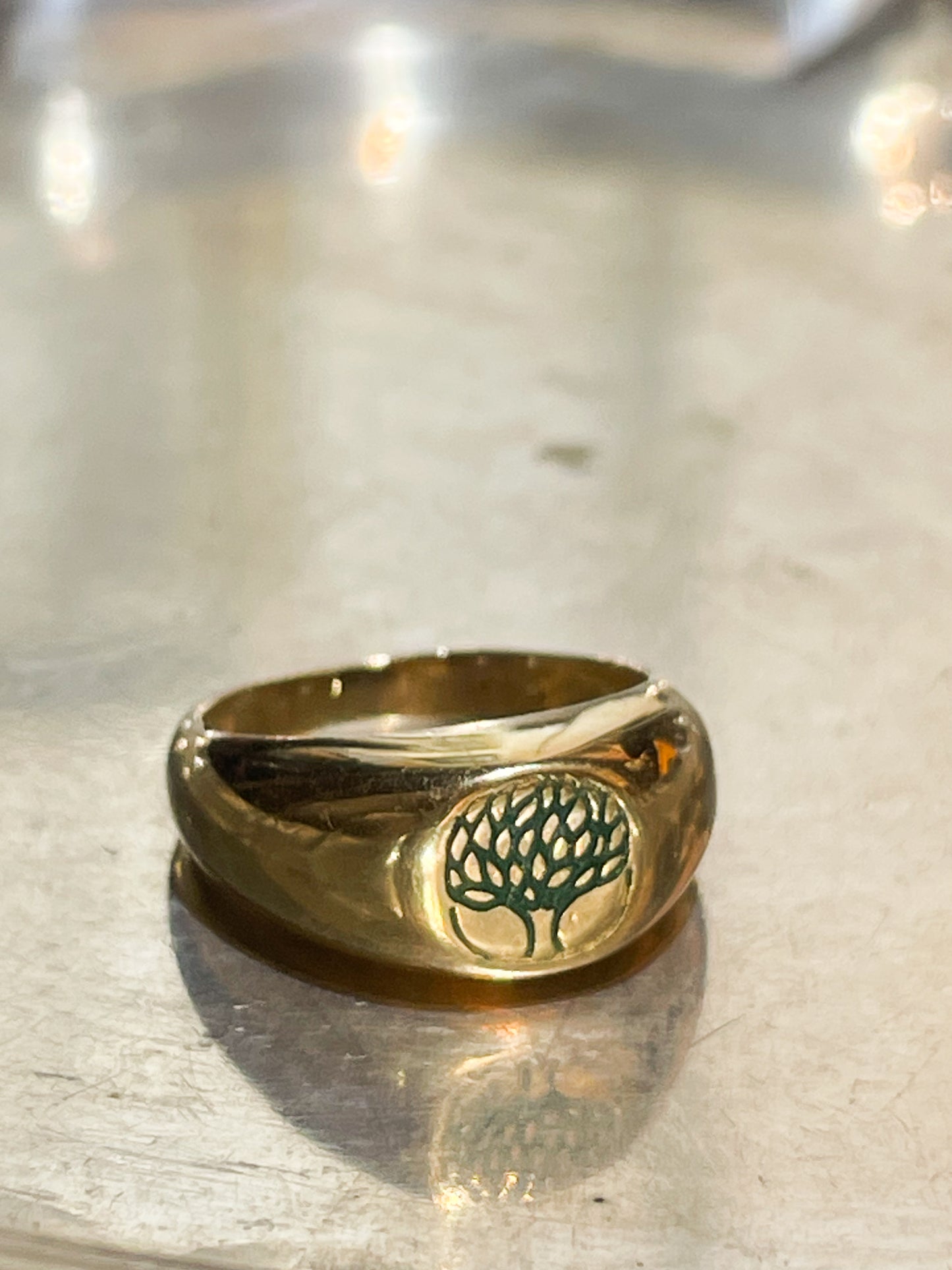 Ring with a tree motif. Mid XX century