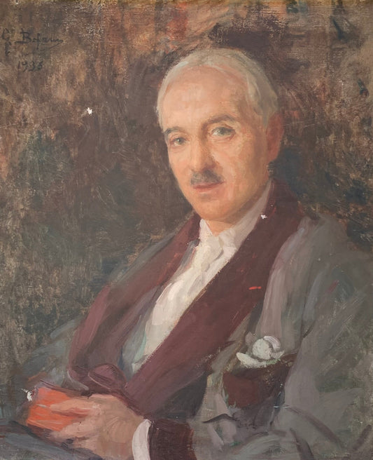 Male Portrait signed Gennaro Befanio (Naples, 1866 - Paris, 1937), Dated 1936