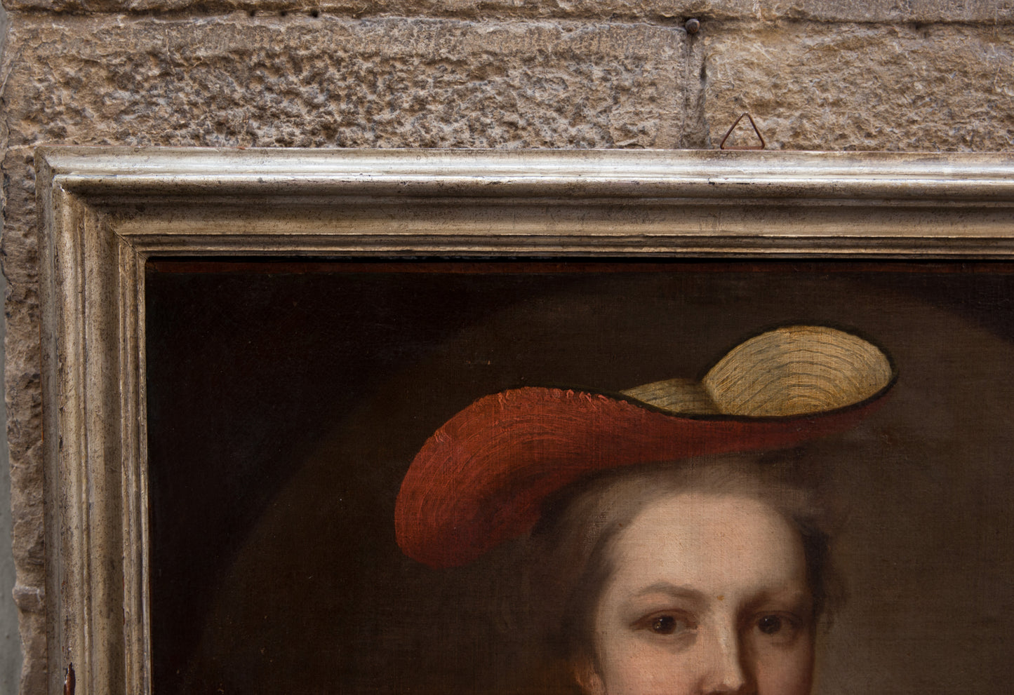 Portrait of Young English aristocrat with Straw Hat. English School circa 1720