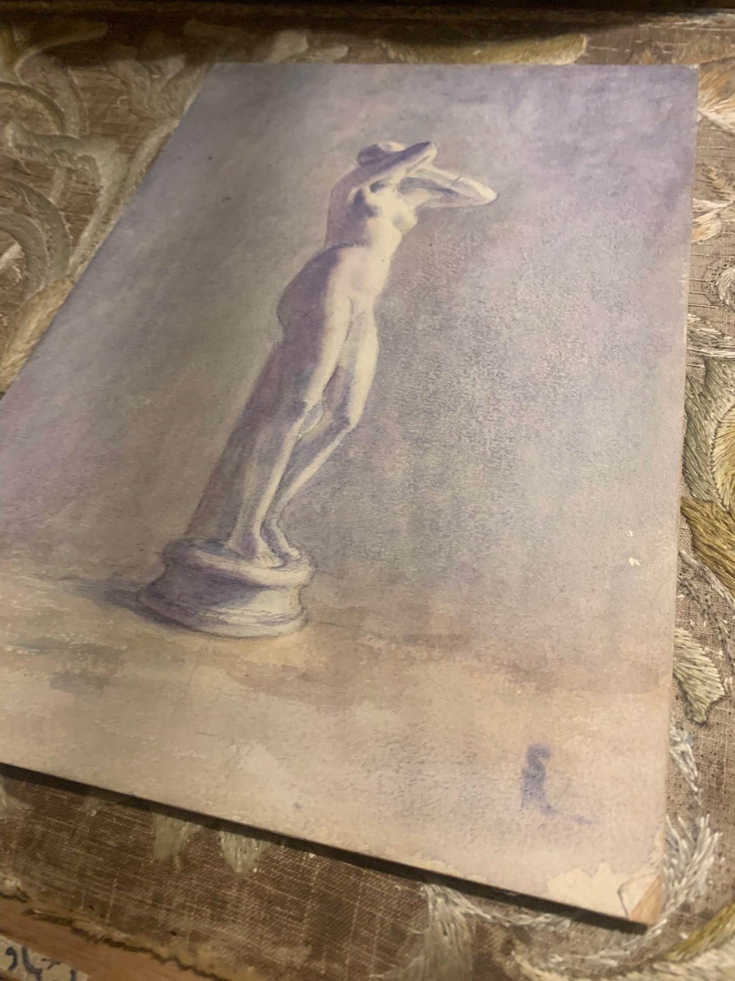 A watercolor with the statuette of Venus. Susanne Ricard Cordingley