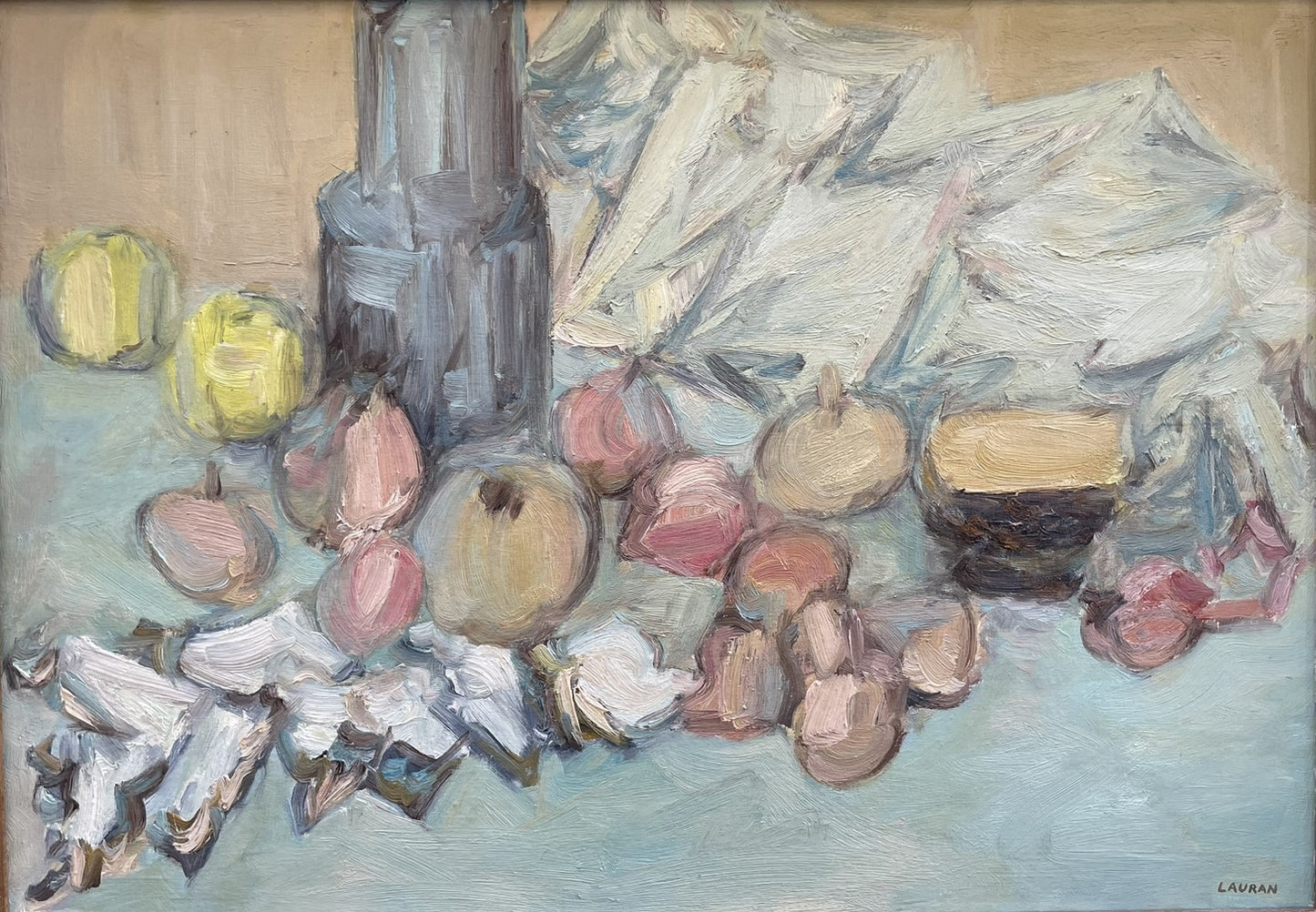 André Lauran, 1966, Oysters and Onions, Sanz-ism movement of Lyon, French New Figuration