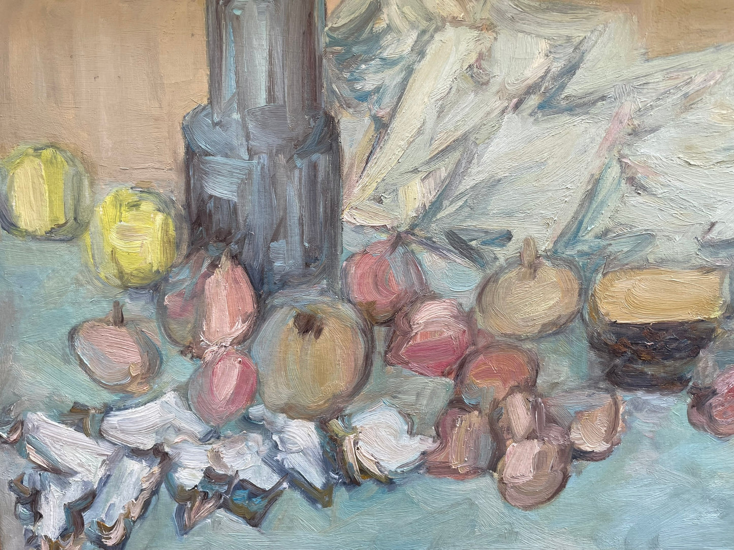 André Lauran, 1966, Oysters and Onions, Sanz-ism movement of Lyon, French New Figuration