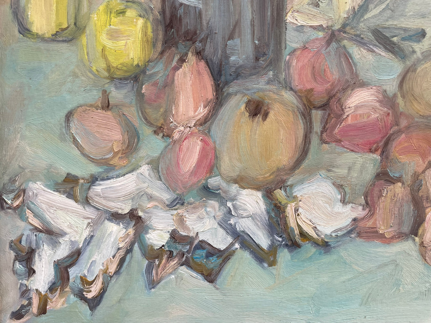 André Lauran, 1966, Oysters and Onions, Sanz-ism movement of Lyon, French New Figuration