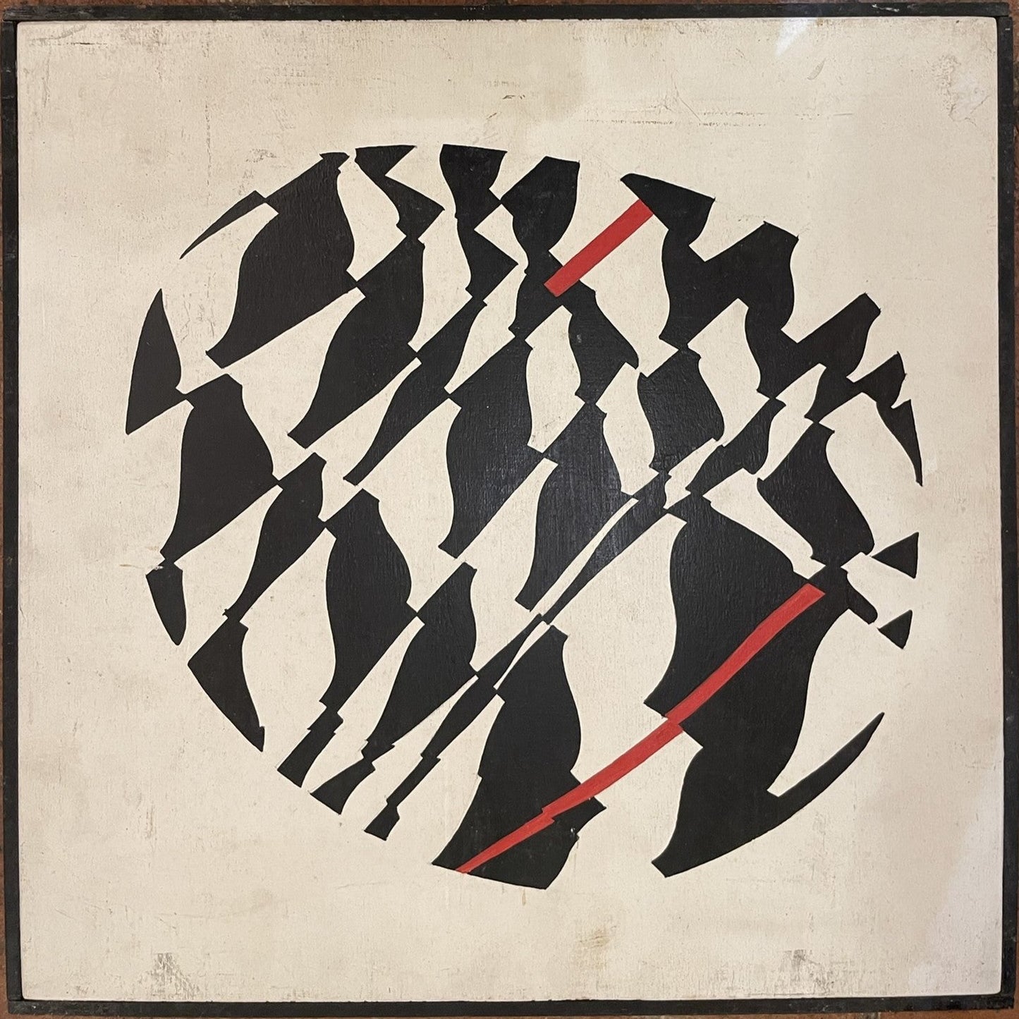 Oval Mural. Optical Abstraction by Enrico Sirello, 1977 – Italian Arte Programmata Movement