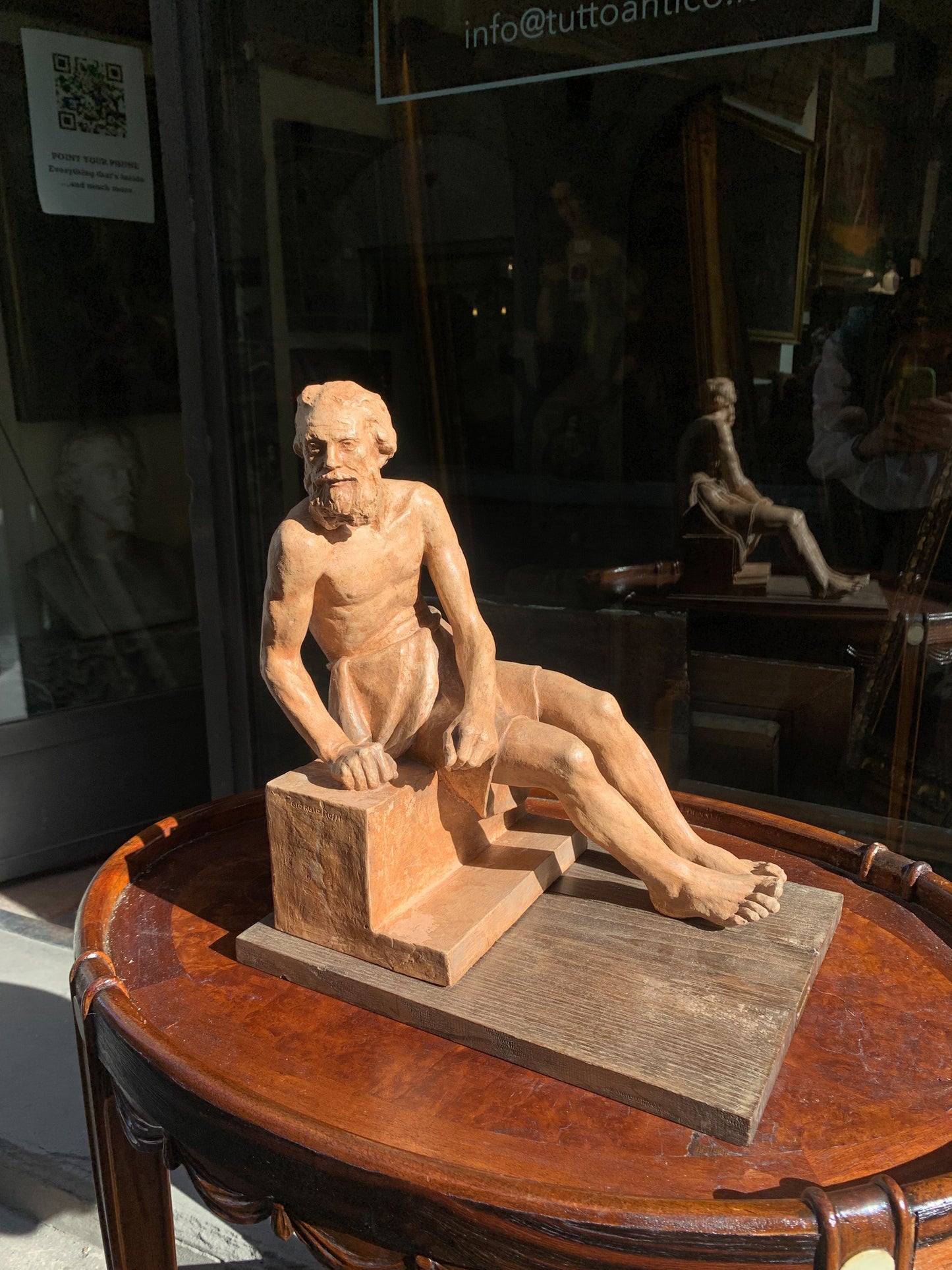 Diogenes, terracotta, 1939, Giorgio Rossi (1894-1981), Tuscan Sculptor.