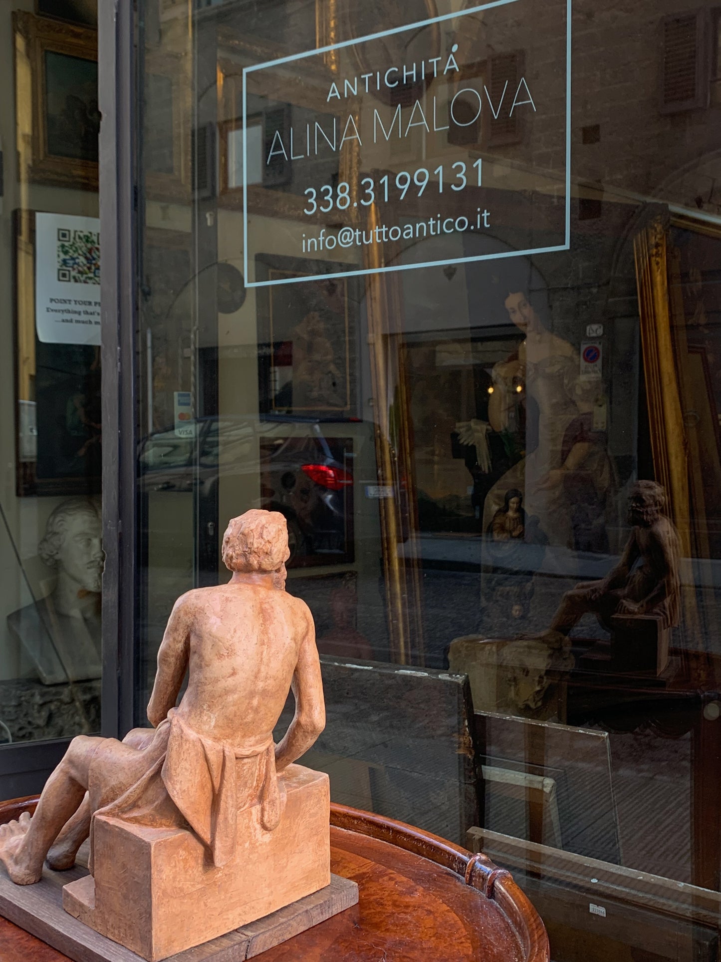 Diogenes, terracotta, 1939, Giorgio Rossi (1894-1981), Tuscan Sculptor.