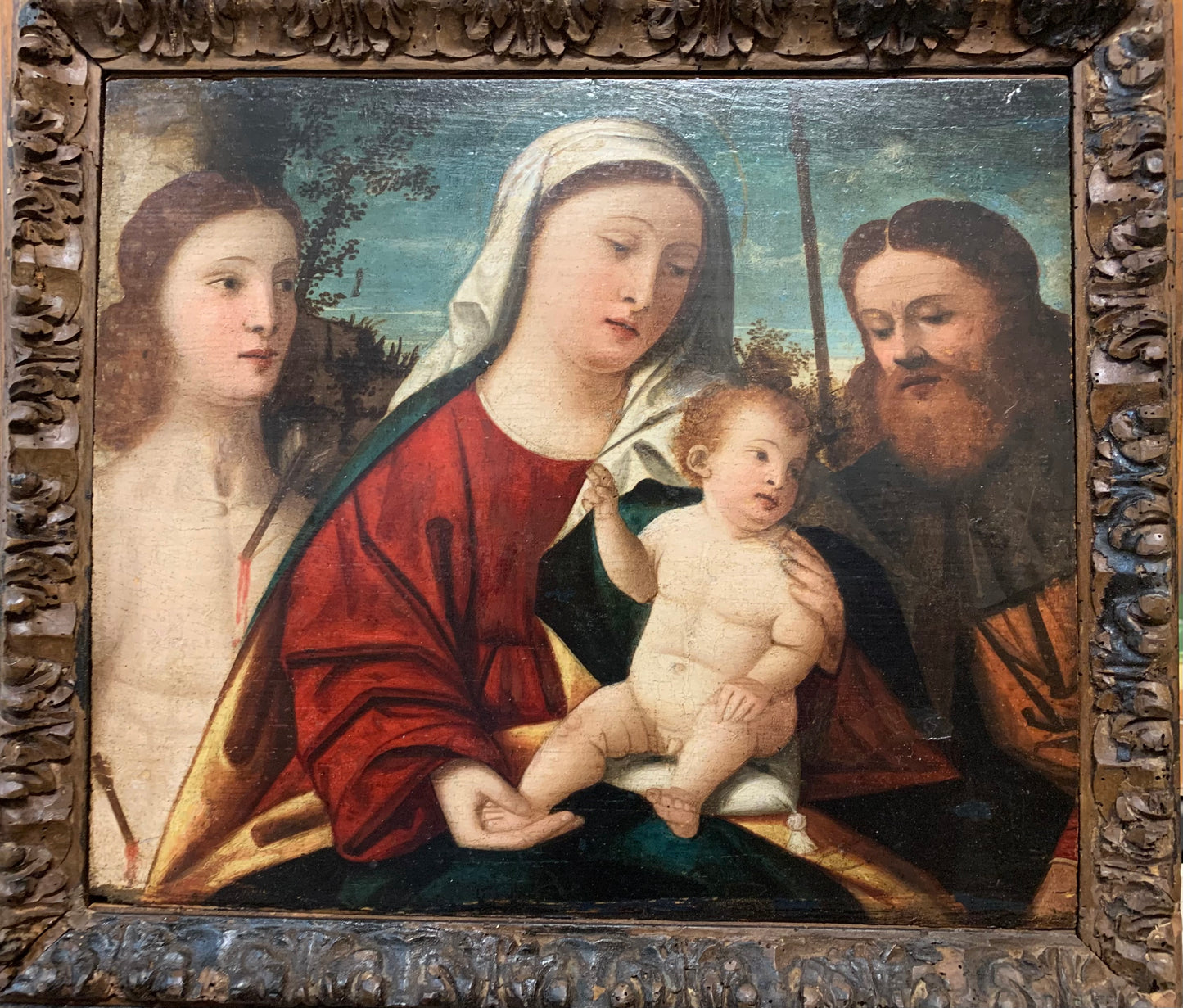 Madonna and Child with Saints Sebastian and Roch Attributed to Francesco Rizzo da Santacroce (active between 1507 and 1545), Venice