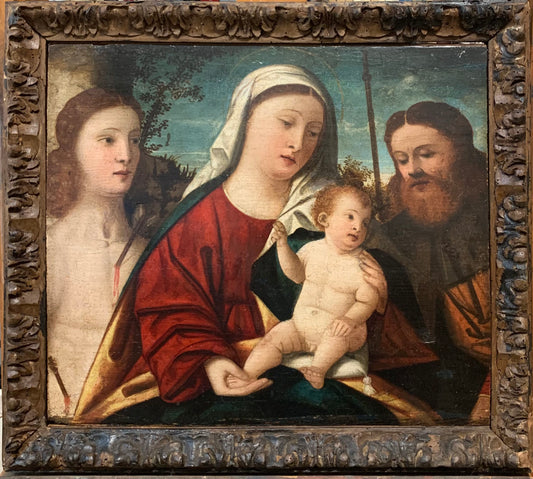 Madonna and Child with Saints Sebastian and Roch Attributed to Francesco Rizzo da Santacroce (active between 1507 and 1545), Venice