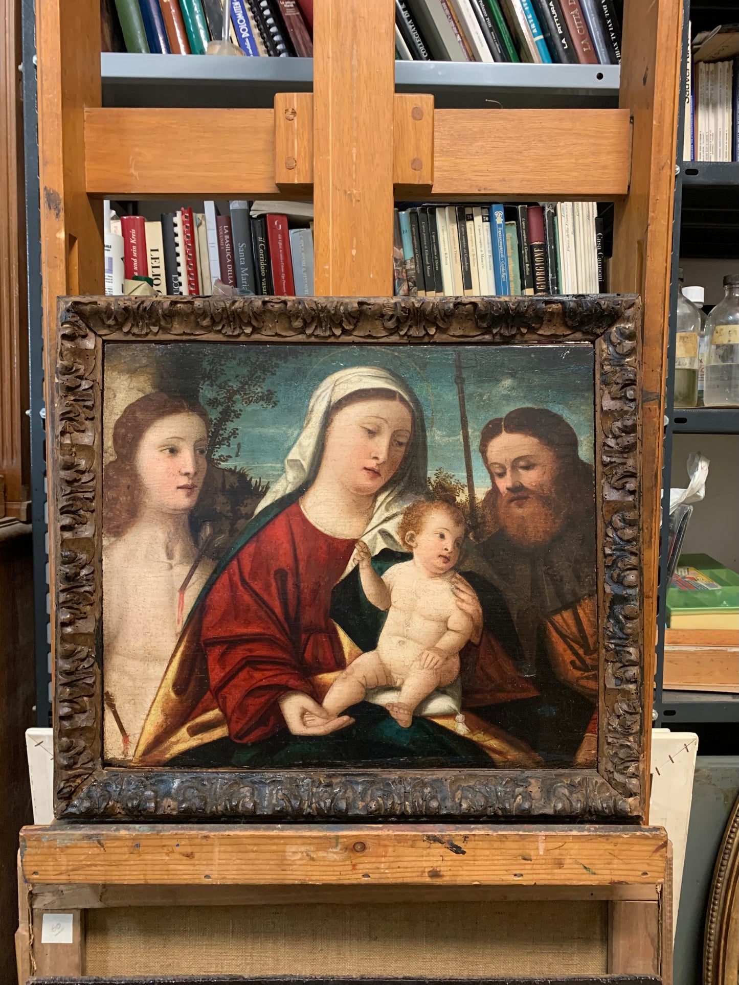 Madonna and Child with Saints Sebastian and Roch Attributed to Francesco Rizzo da Santacroce (active between 1507 and 1545), Venice