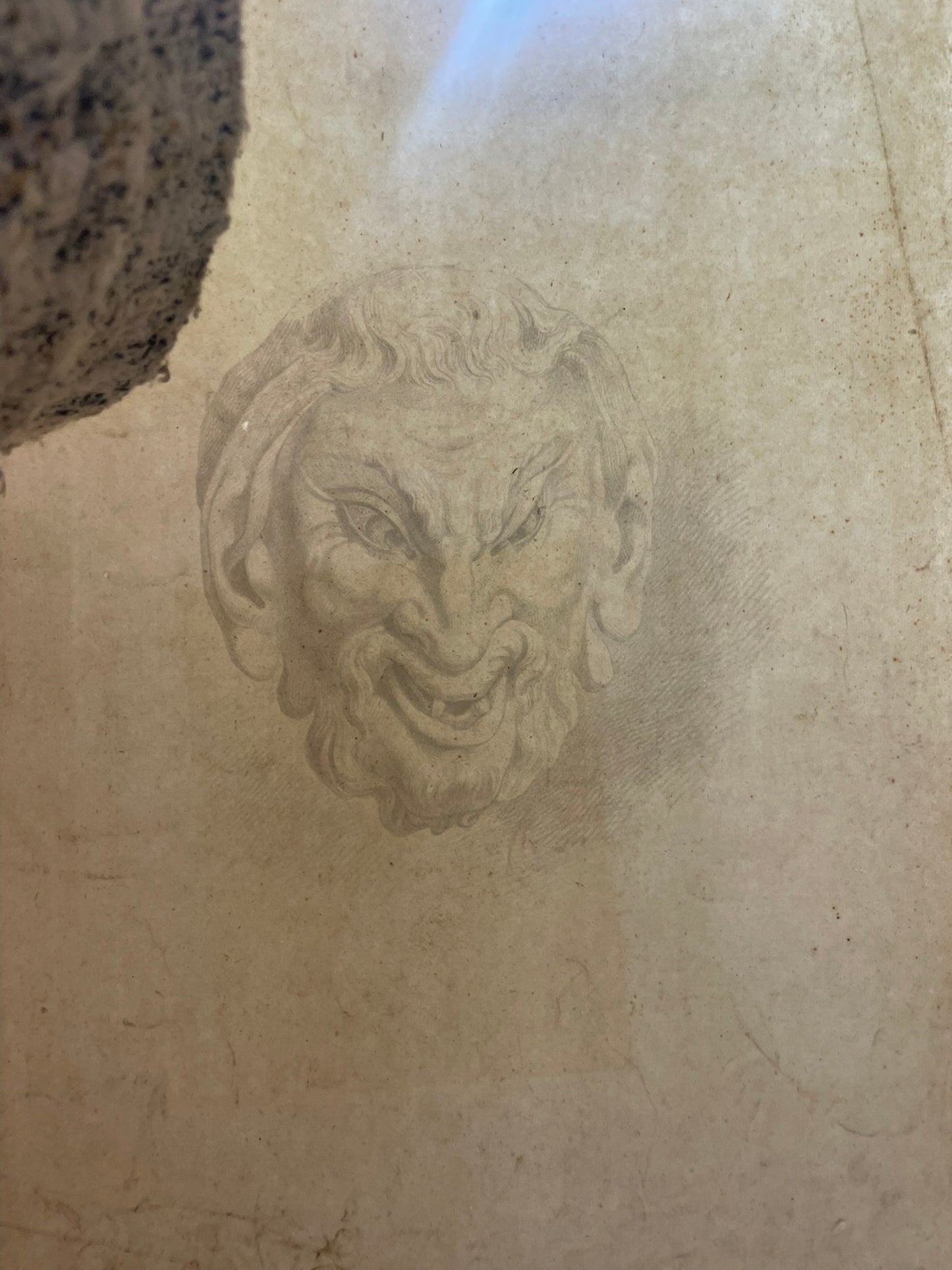 Satyr Mask, Academic Study after an Antique Model and Michelangelo’s Lost Work, 49 × 32.5 cm