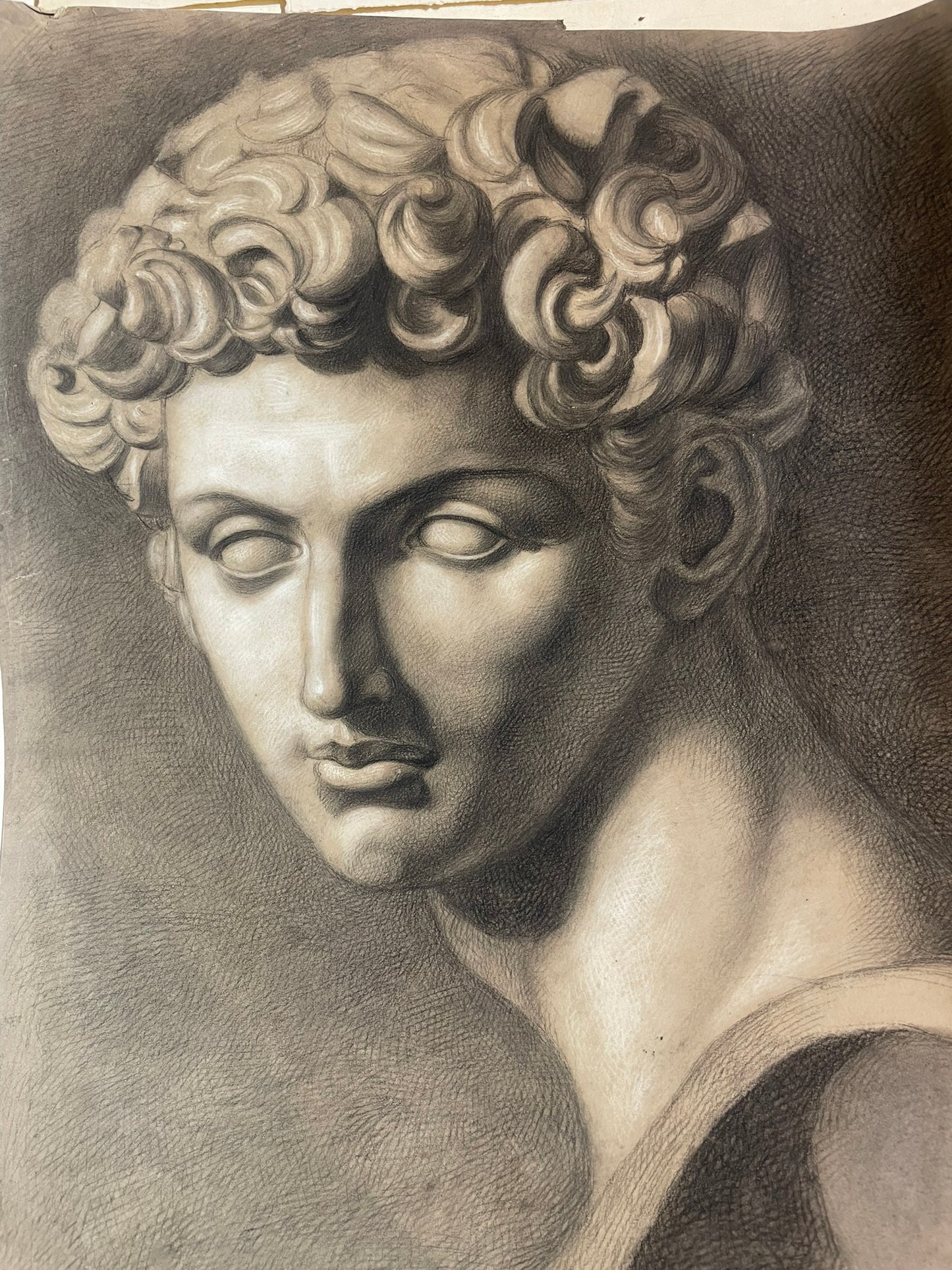 Academic Study after Michelangelo’s David, Tuscan School, 51 × 43 cm