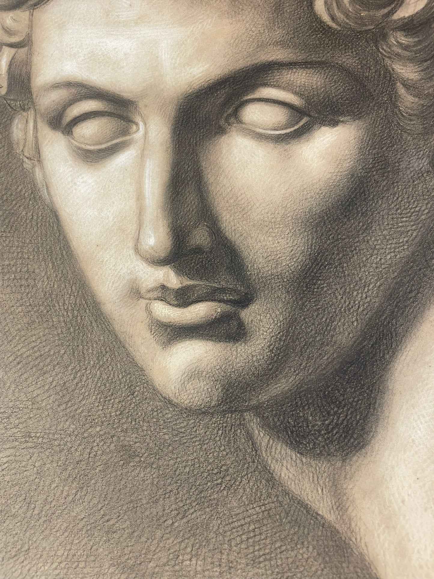 Academic Study after Michelangelo’s David, Tuscan School, 51 × 43 cm