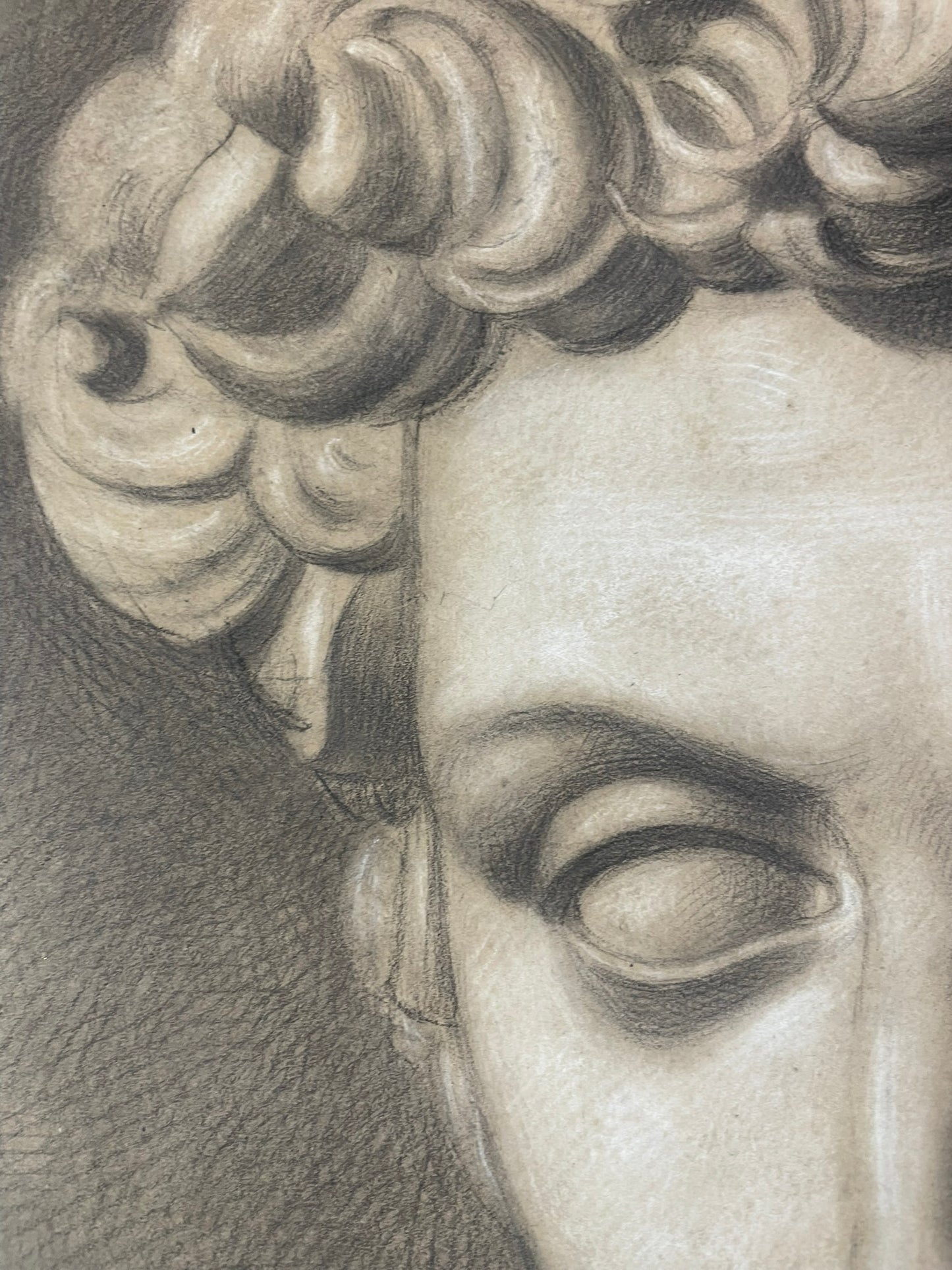 Academic Study after Michelangelo’s David, Tuscan School, 51 × 43 cm