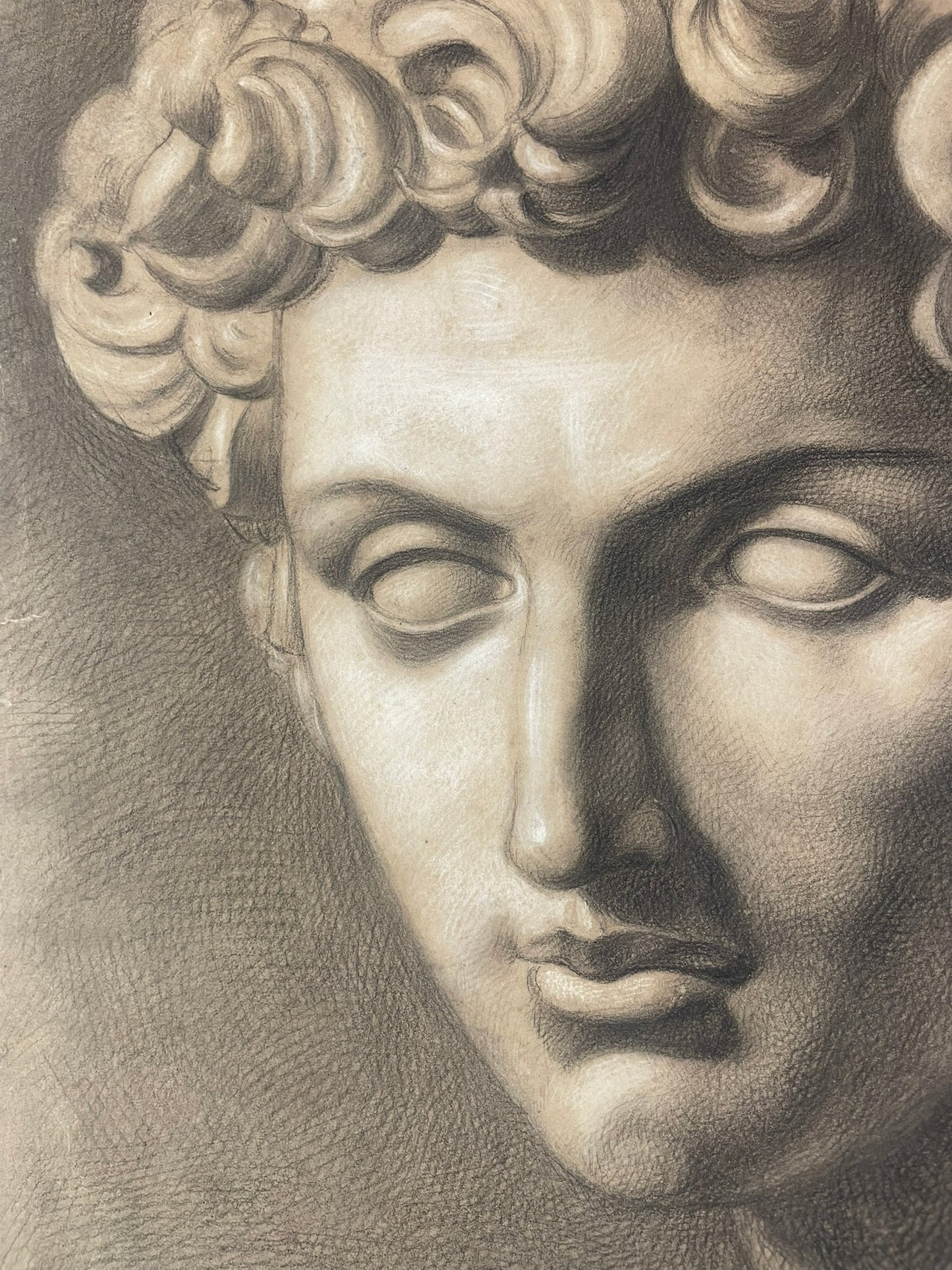 Academic Study after Michelangelo’s David, Tuscan School, 51 × 43 cm