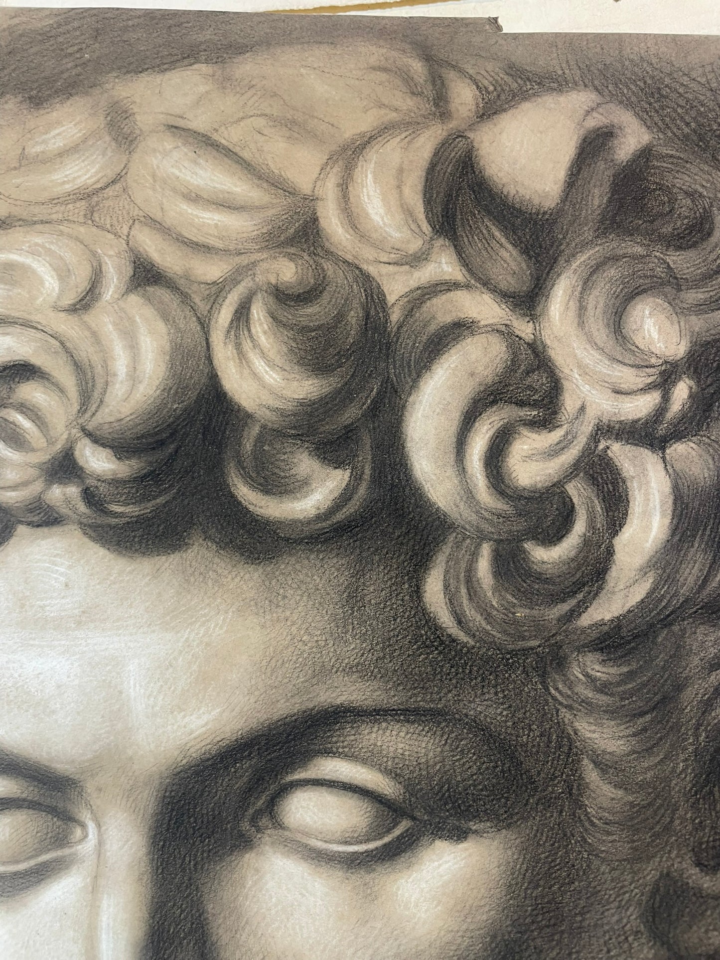 Academic Study after Michelangelo’s David, Tuscan School, 51 × 43 cm