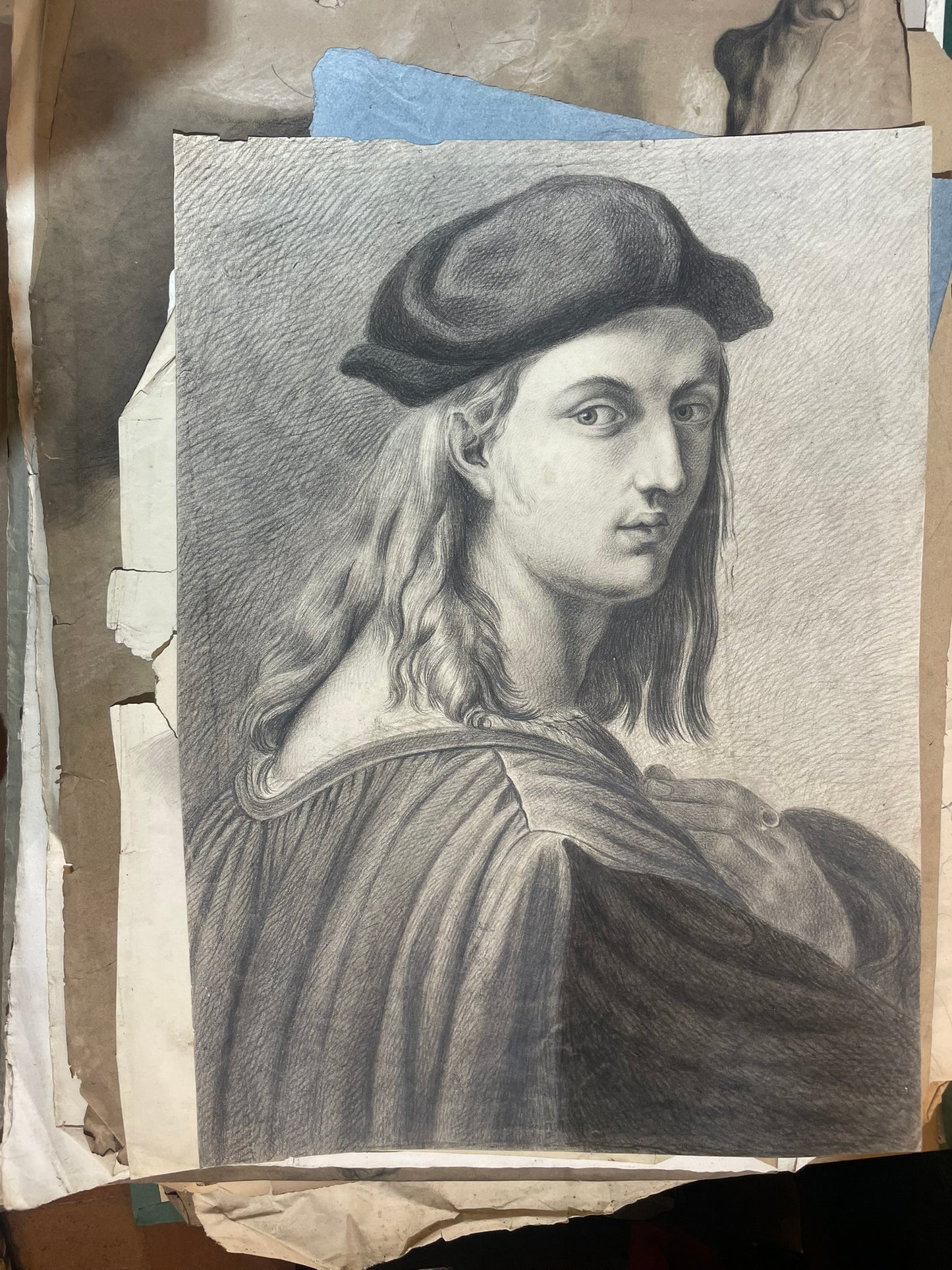 Portrait of Bindo Altoviti. Academic Study after Raphael’s , Tuscan School, 38 × 52 cm