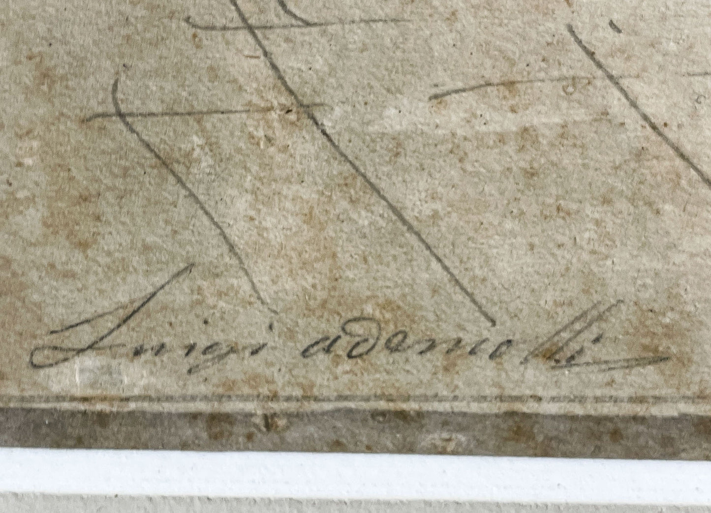 Luigi Ademollo, Annunciazione, inchiostro e grafite su carta, firmato, 1843