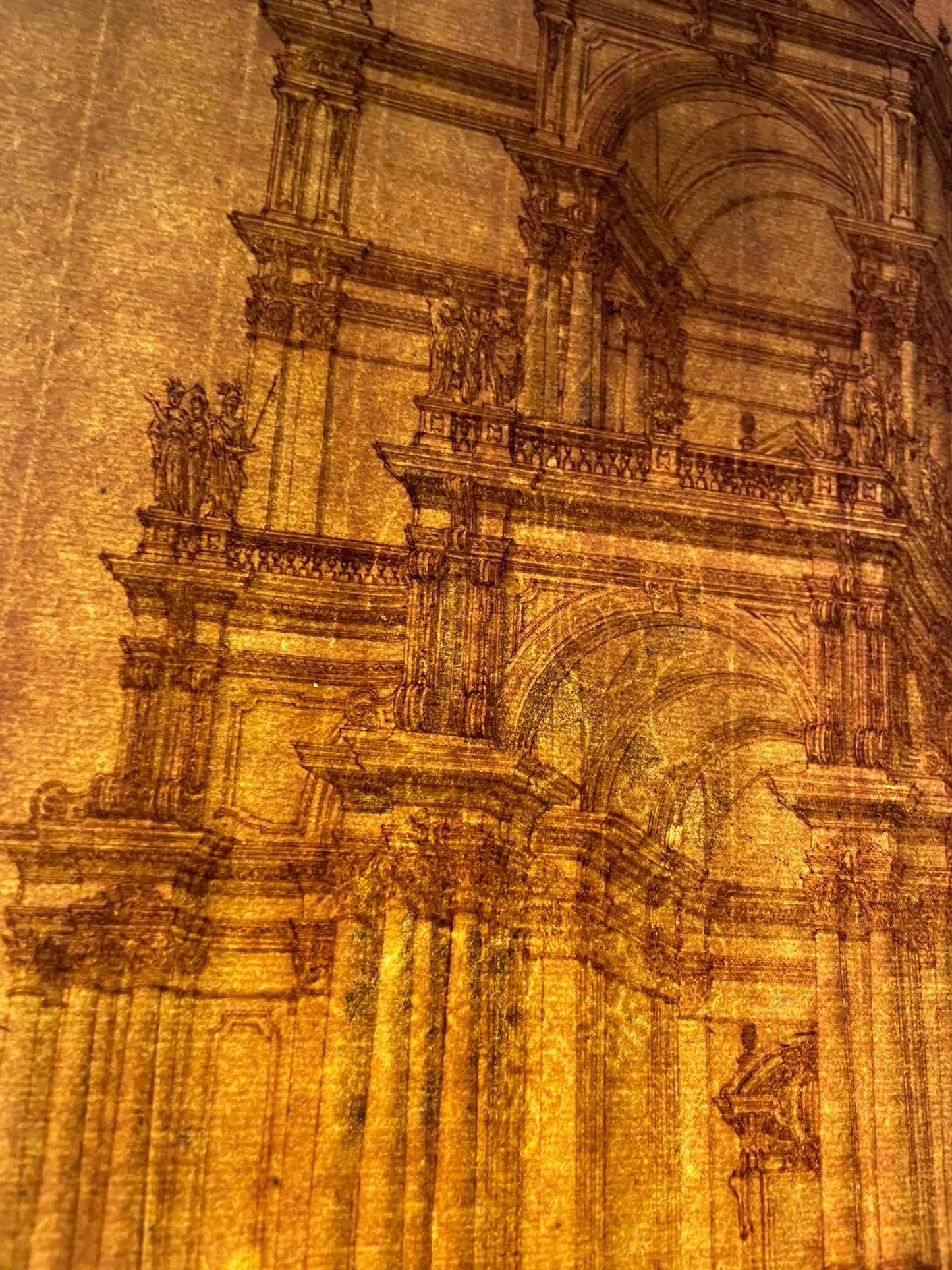 Progetto architettonico scenografico monumentale, ambito dei Galli Bibiena, XVIII secolo