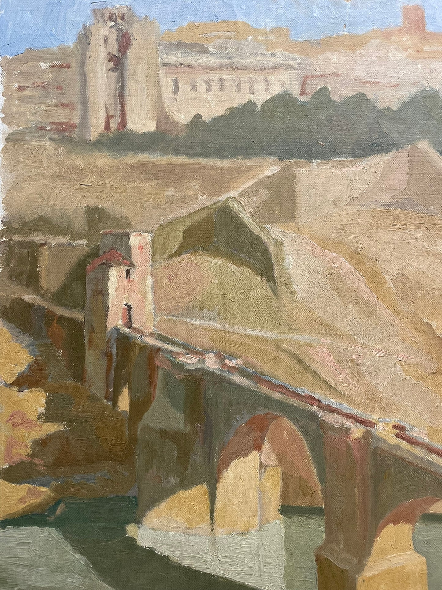 Veduta di Toledo, Spagna – Ponte sul Tago (Puente de San Martín), circa 1935–1936