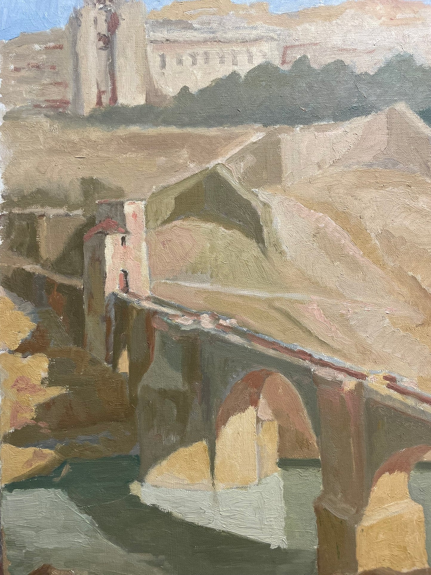 Veduta di Toledo, Spagna – Ponte sul Tago (Puente de San Martín), circa 1935–1936