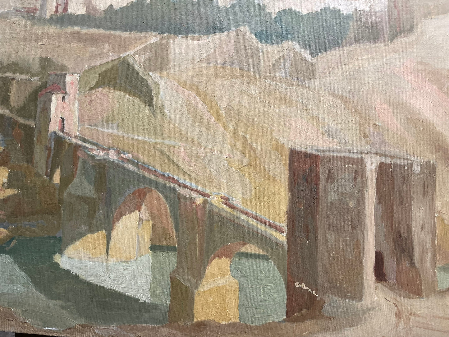 Veduta di Toledo, Spagna – Ponte sul Tago (Puente de San Martín), circa 1935–1936