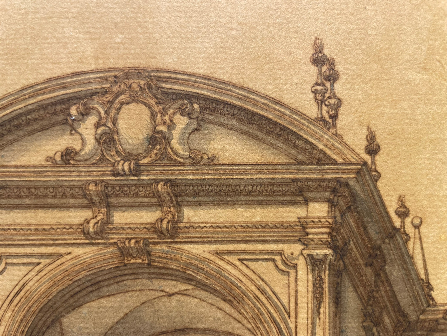 Progetto architettonico scenografico monumentale, ambito dei Galli Bibiena, XVIII secolo