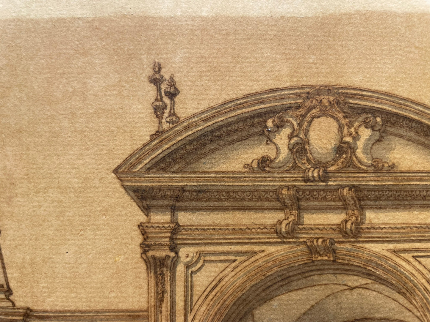 Progetto architettonico scenografico monumentale, ambito dei Galli Bibiena, XVIII secolo