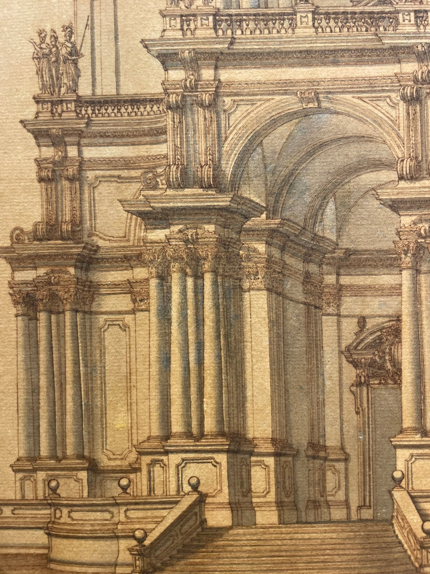 Progetto architettonico scenografico monumentale, ambito dei Galli Bibiena, XVIII secolo