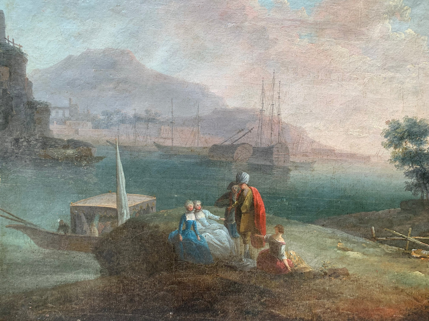 Port View with Figures and a Turk, Late 18th - 19th Century