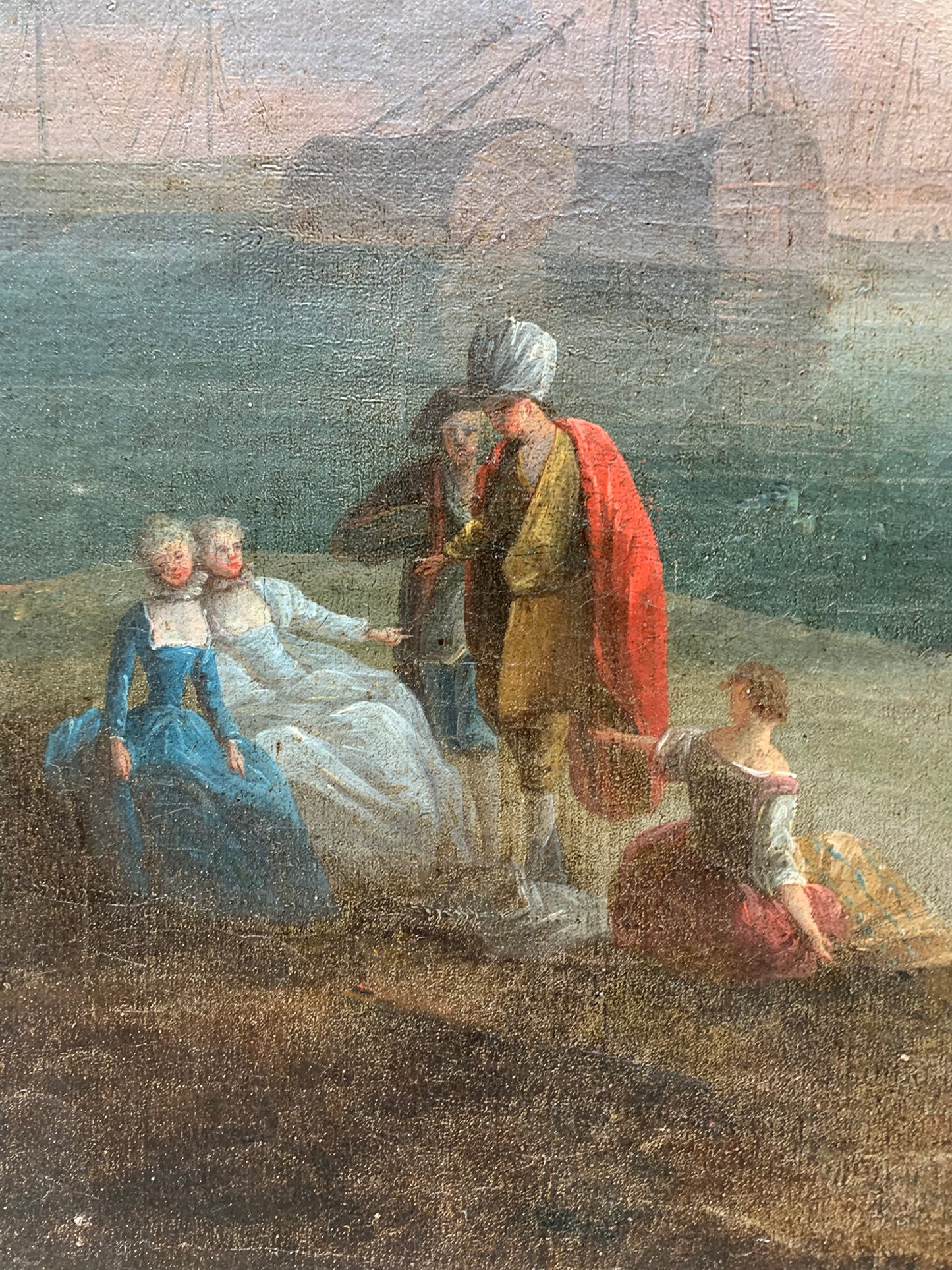 Port View with Figures and a Turk, Late 18th - 19th Century