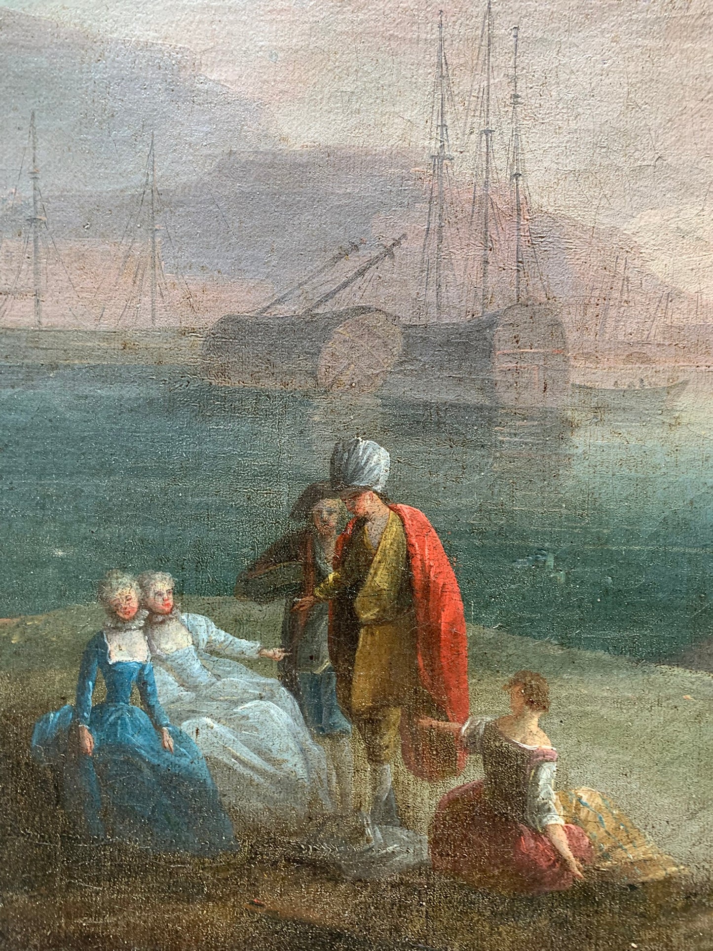 Port View with Figures and a Turk, Late 18th - 19th Century