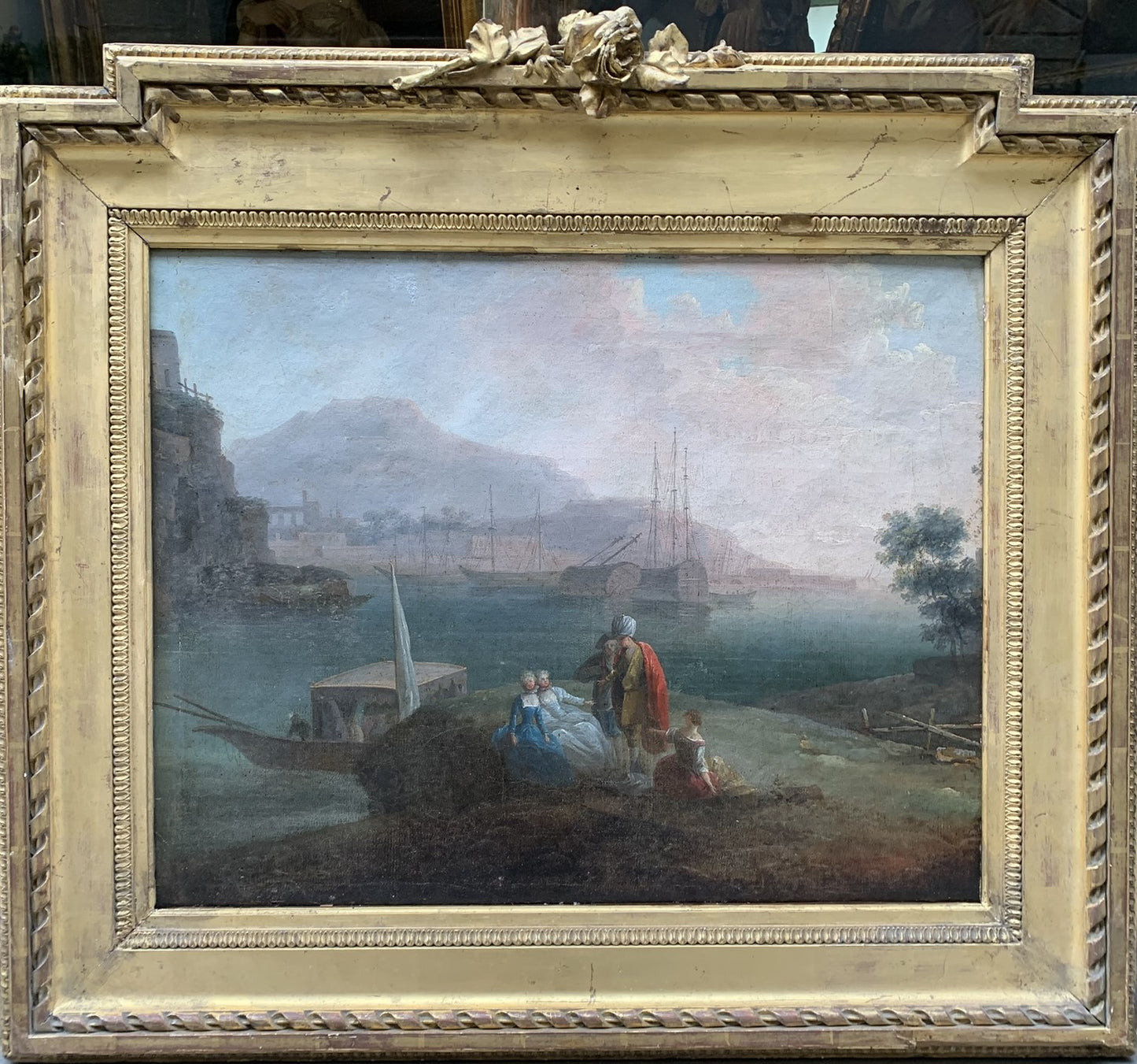 Port View with Figures and a Turk, Late 18th - 19th Century