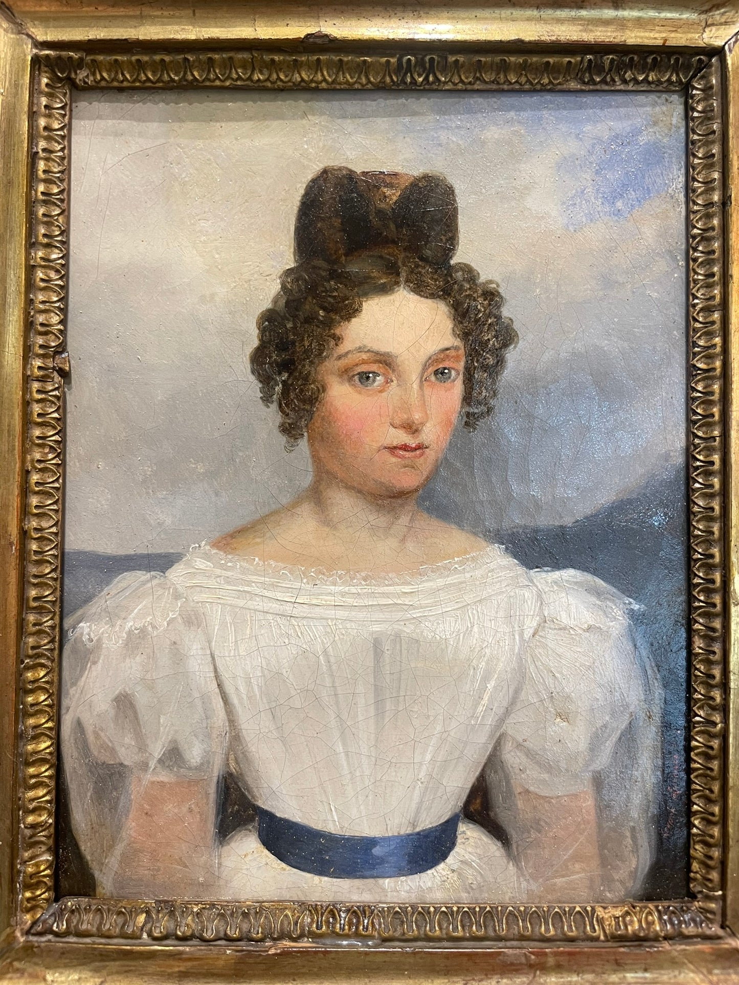 Portrait of a Young Woman with Black Ribbon. Robert-Léopold Leprince (Paris, 1800 – Chartres, 1847)