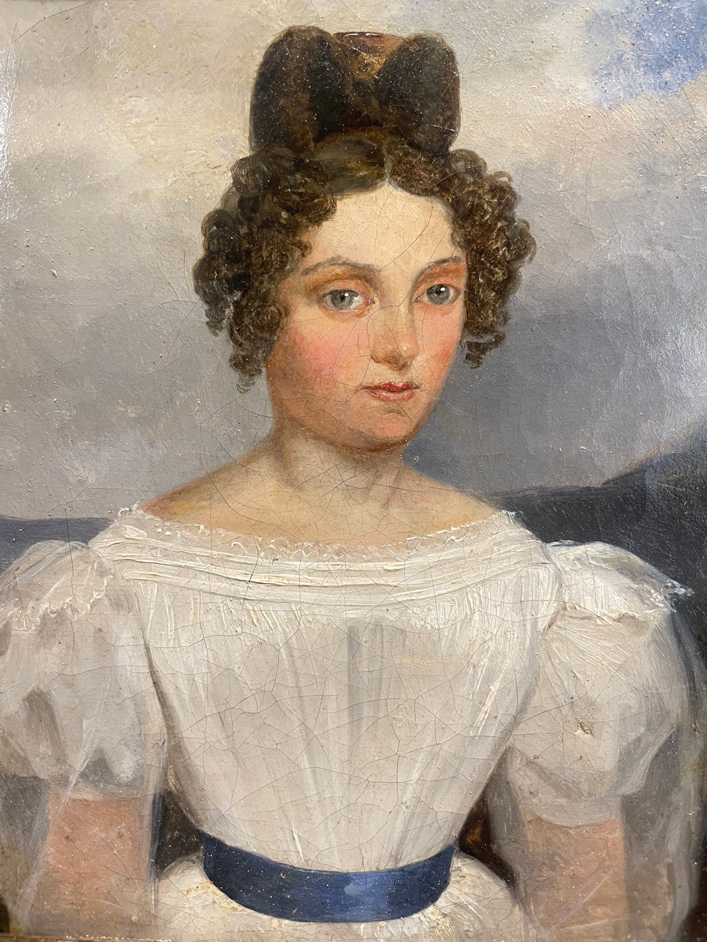 Portrait of a Young Woman with Black Ribbon. Robert-Léopold Leprince (Paris, 1800 – Chartres, 1847)