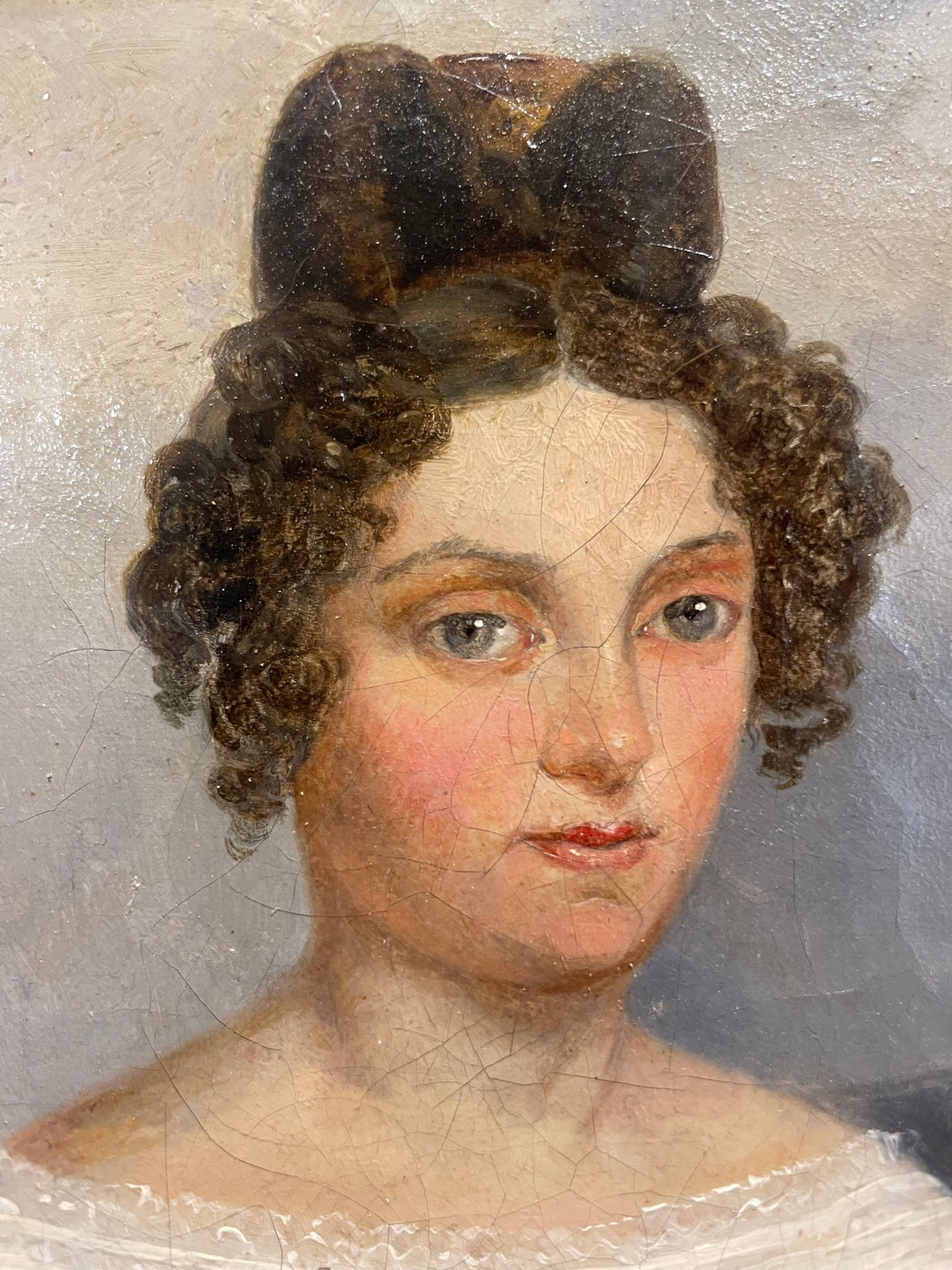 Portrait of a Young Woman with Black Ribbon. Robert-Léopold Leprince (Paris, 1800 – Chartres, 1847)