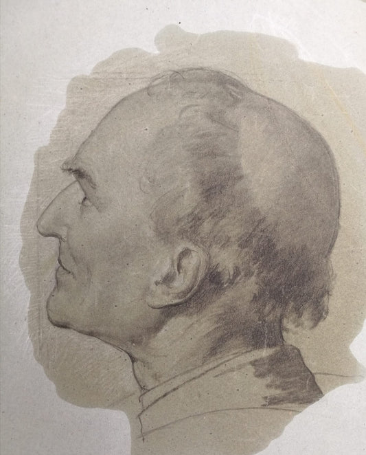 Study sketch for the head of a saint – Enrico Reffo (Turin, 1831–1917)