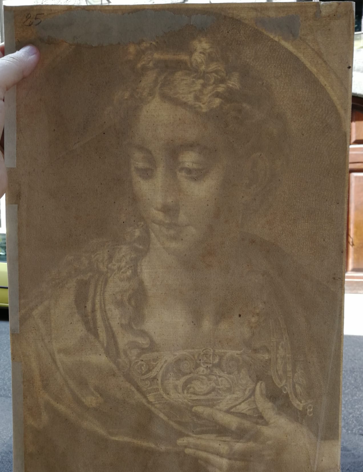 Minerva/athena After Parmigianino – Engraving By Cornelis Visscher, Cabinet Reynst, 17th–18th C