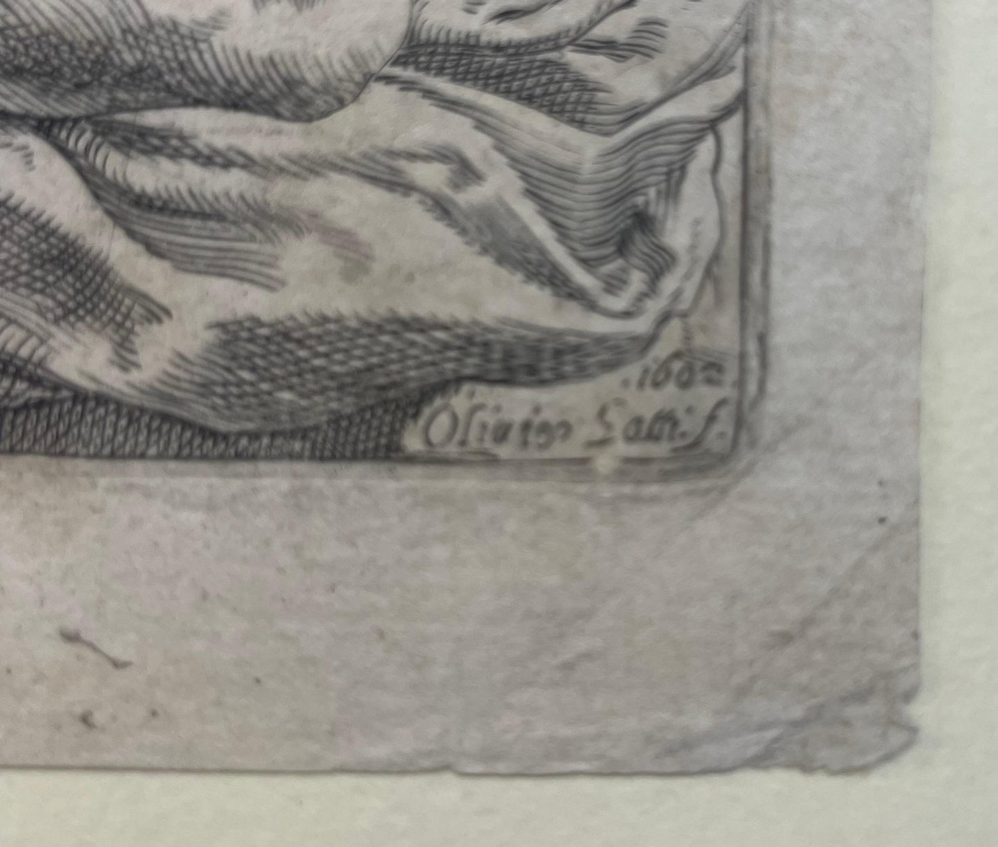 Saint Jerome Penitent with Skull and Crucifix – Engraving by Oliviero Gatti, 1602, Italian Old Master Print
