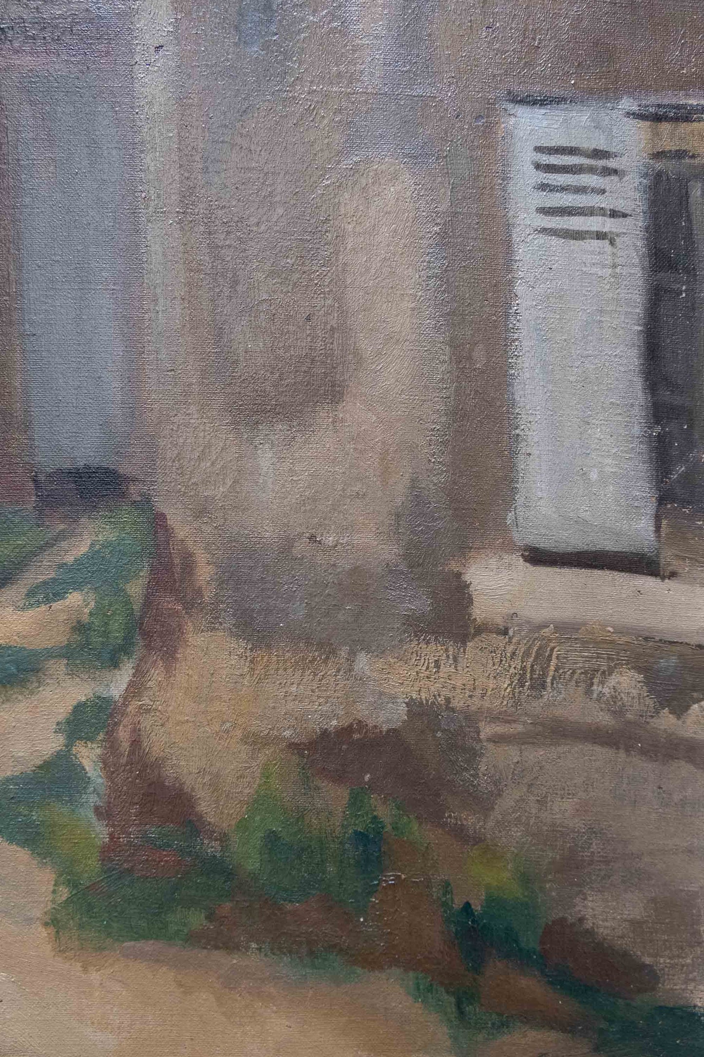Village in Brittany. French late XIX century Post'Impressionist landscape.