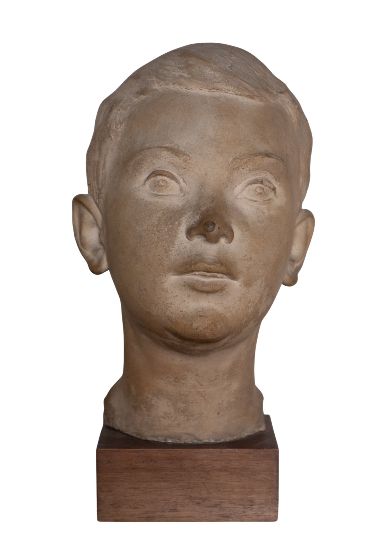 Portrait of boy, terracotta sculpture, 1930s-40s, Giorgio Rossi (1894-1981). Tuscan Sculptor.