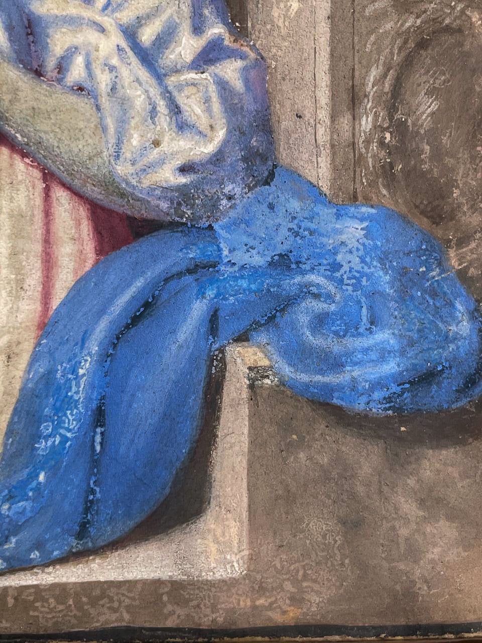 Ritratto di scuola olandese, circa 1670, giovane dama nel giardino davanti a balaustra