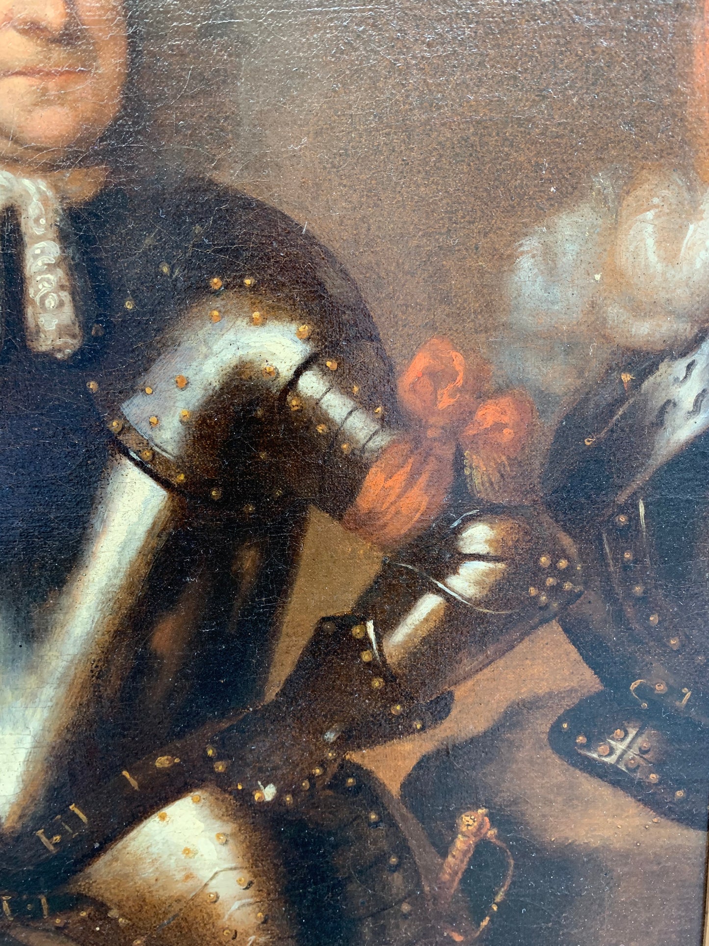 Portrait of Raimodo di Montecuccoli in armor with a marshal's staff. Dutch School.