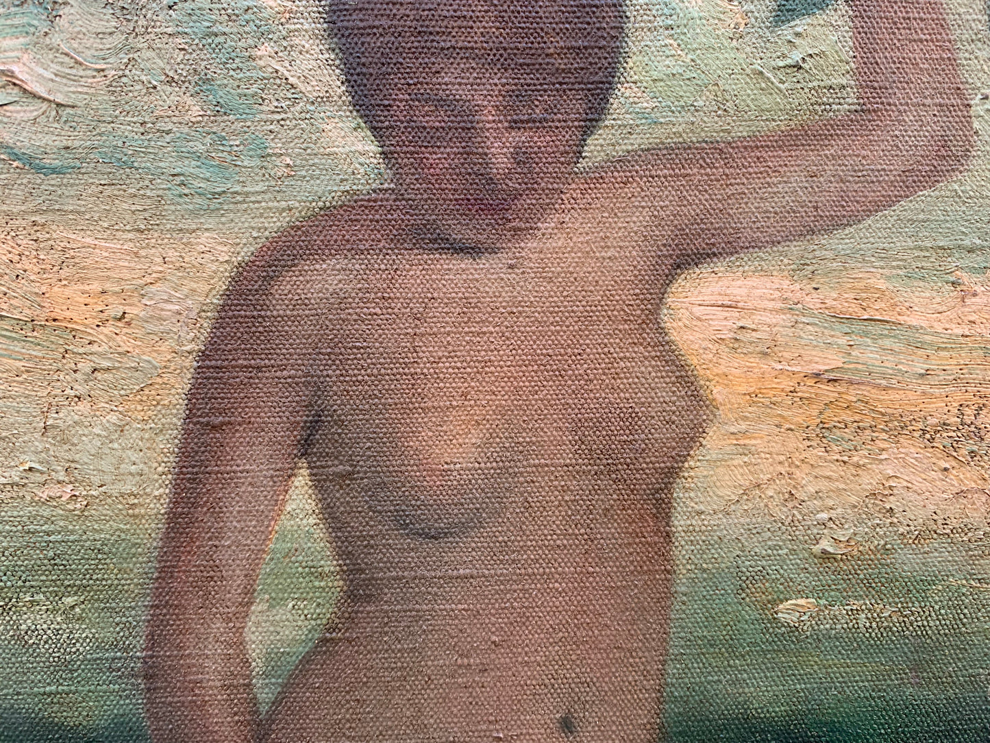 Symbolist painting.  "The nude of a woman" around 1890.