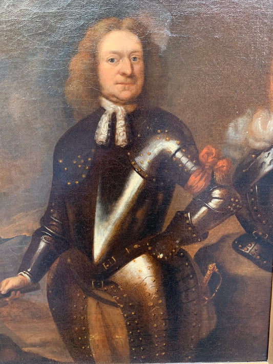 Portrait of Raimodo di Montecuccoli in armor with a marshal's staff. Dutch School.
