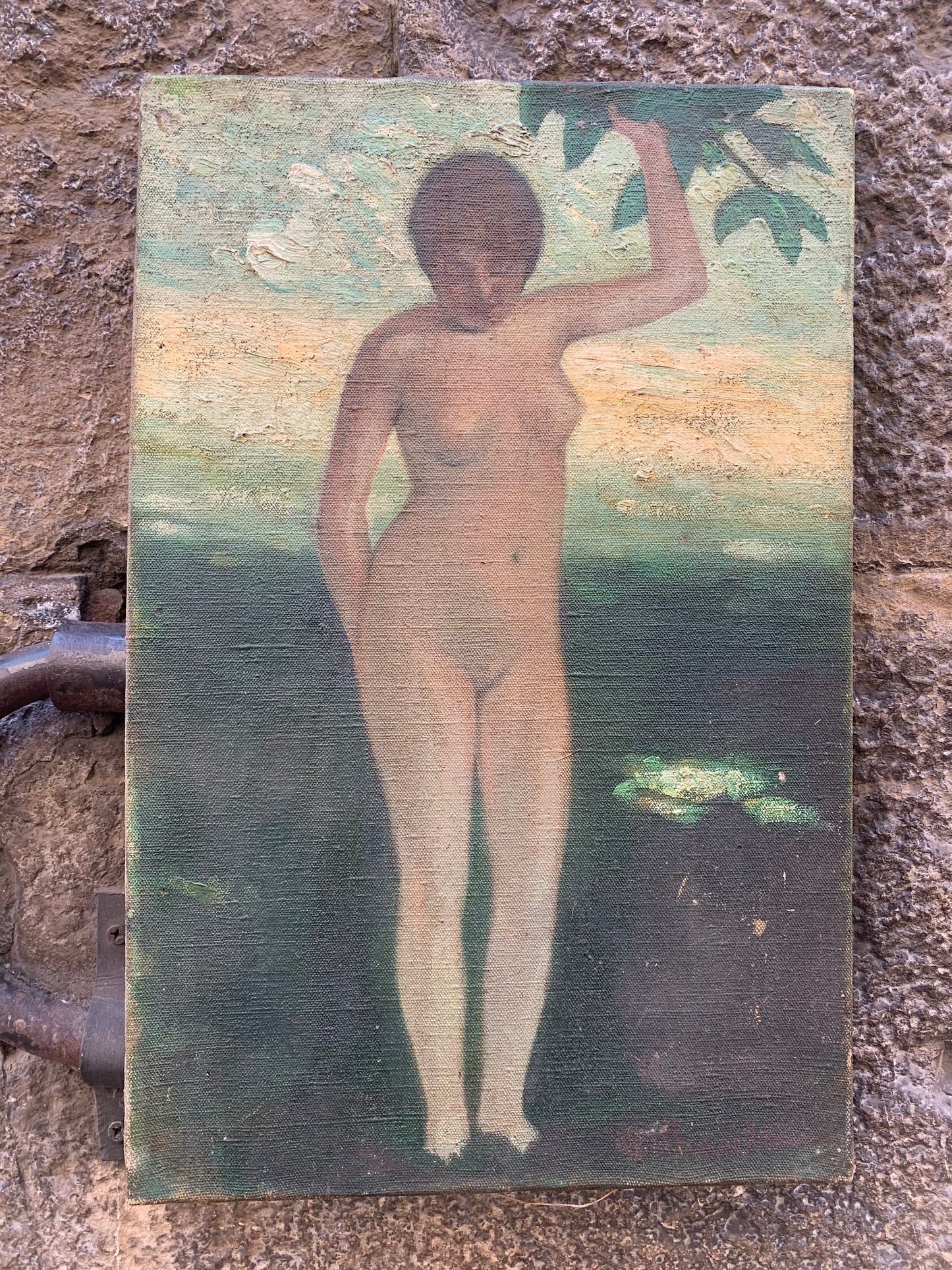 Symbolist painting.  "The nude of a woman" around 1890.
