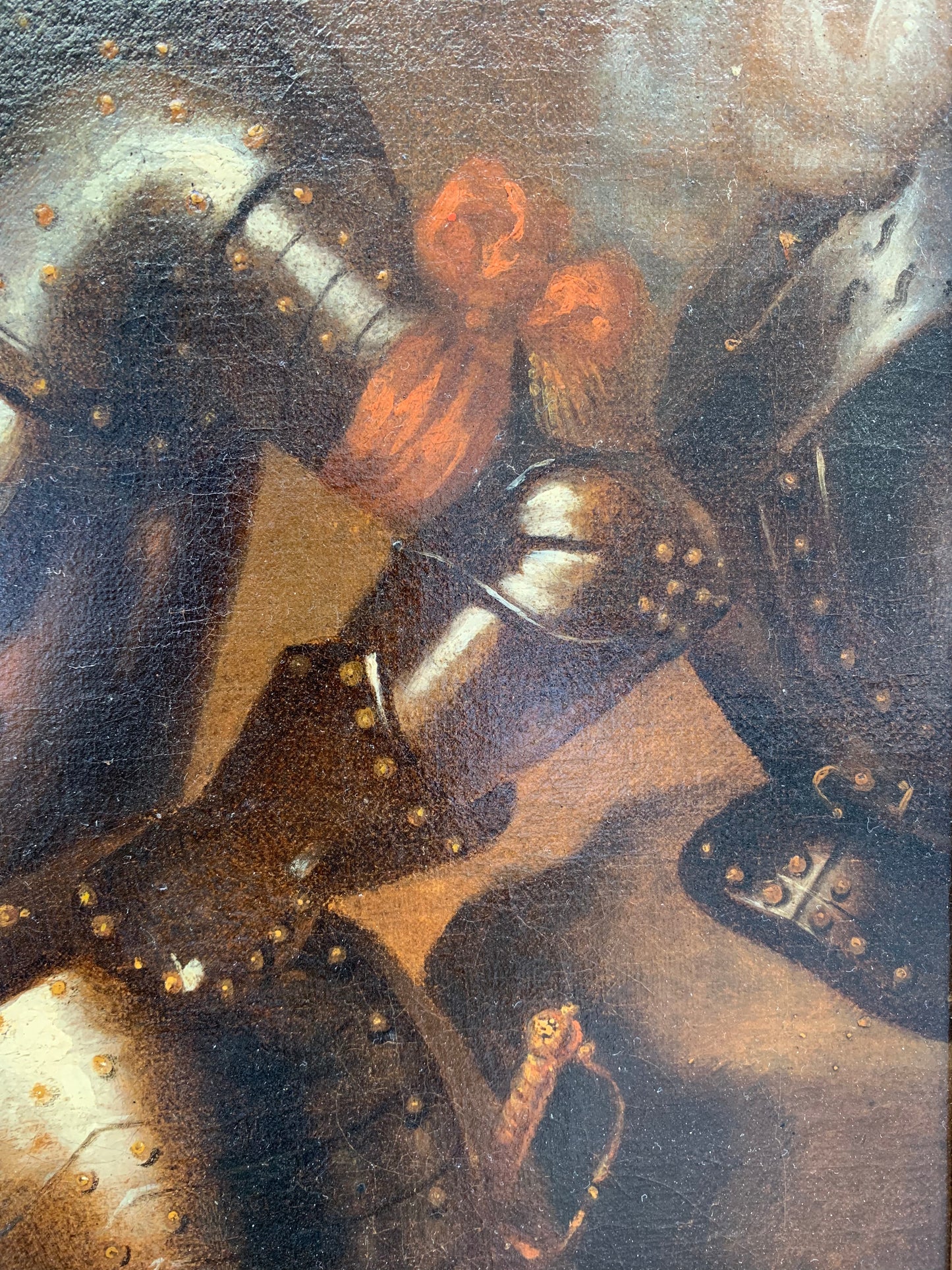 Portrait of Raimodo di Montecuccoli in armor with a marshal's staff. Dutch School.